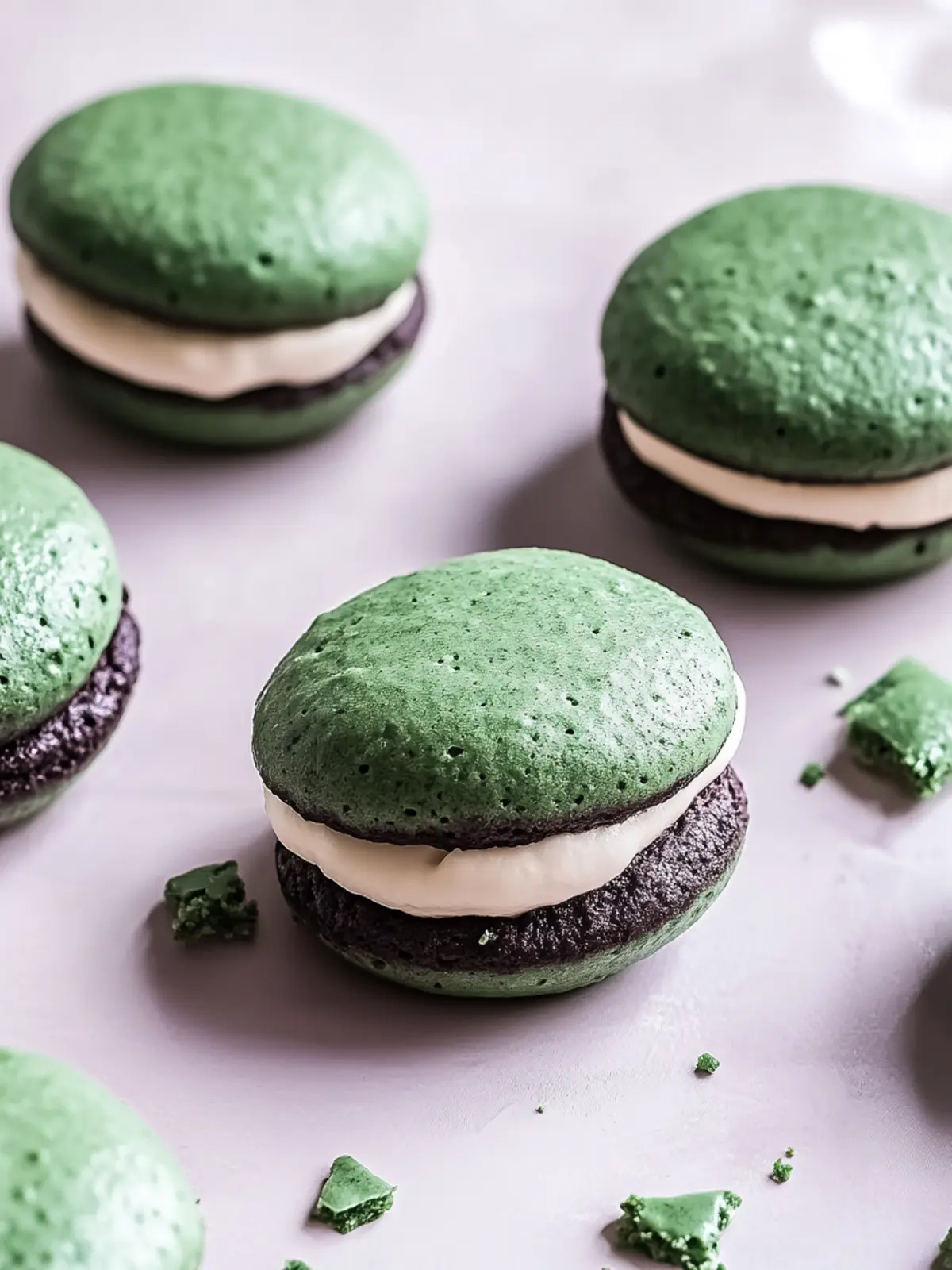 Decadent Green Velvet Whoopie Pies: A Fun Twist on Tradition 5 Green Velvet Whoopie Pies