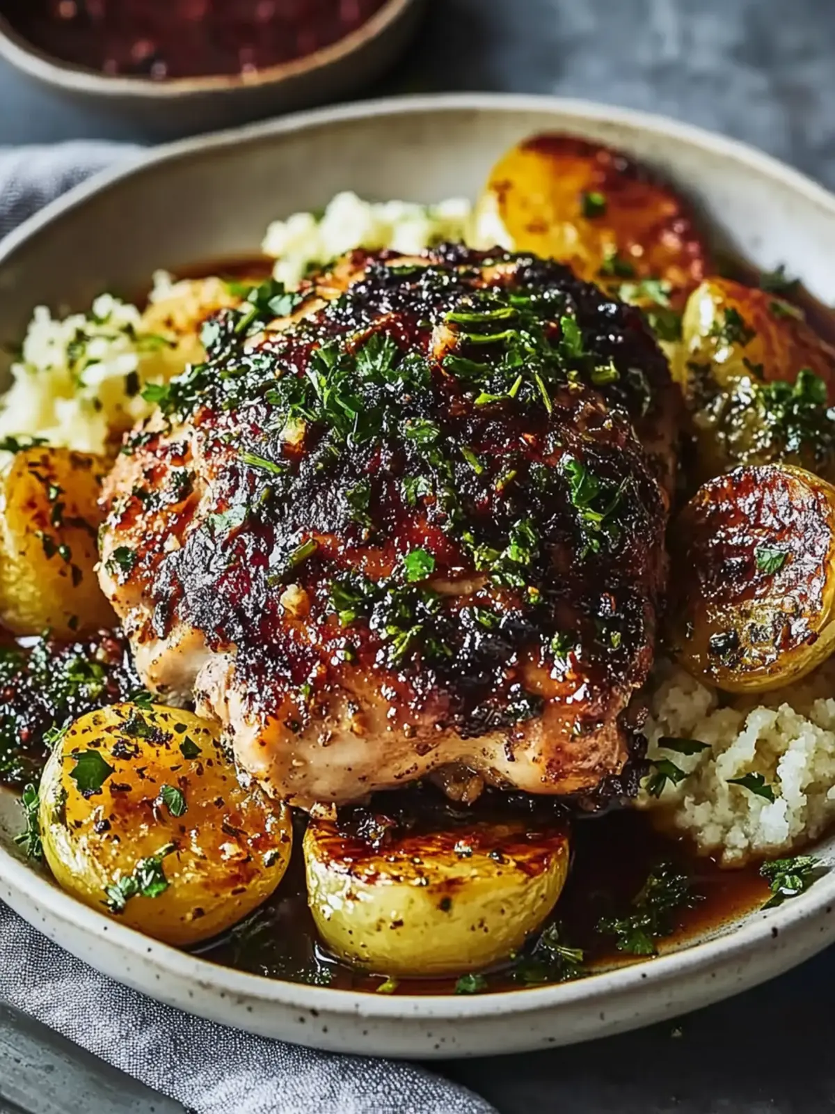 Garlic Herb Chicken with Creamy Mashed Potatoes Delight 3 Garlic Herb Chicken