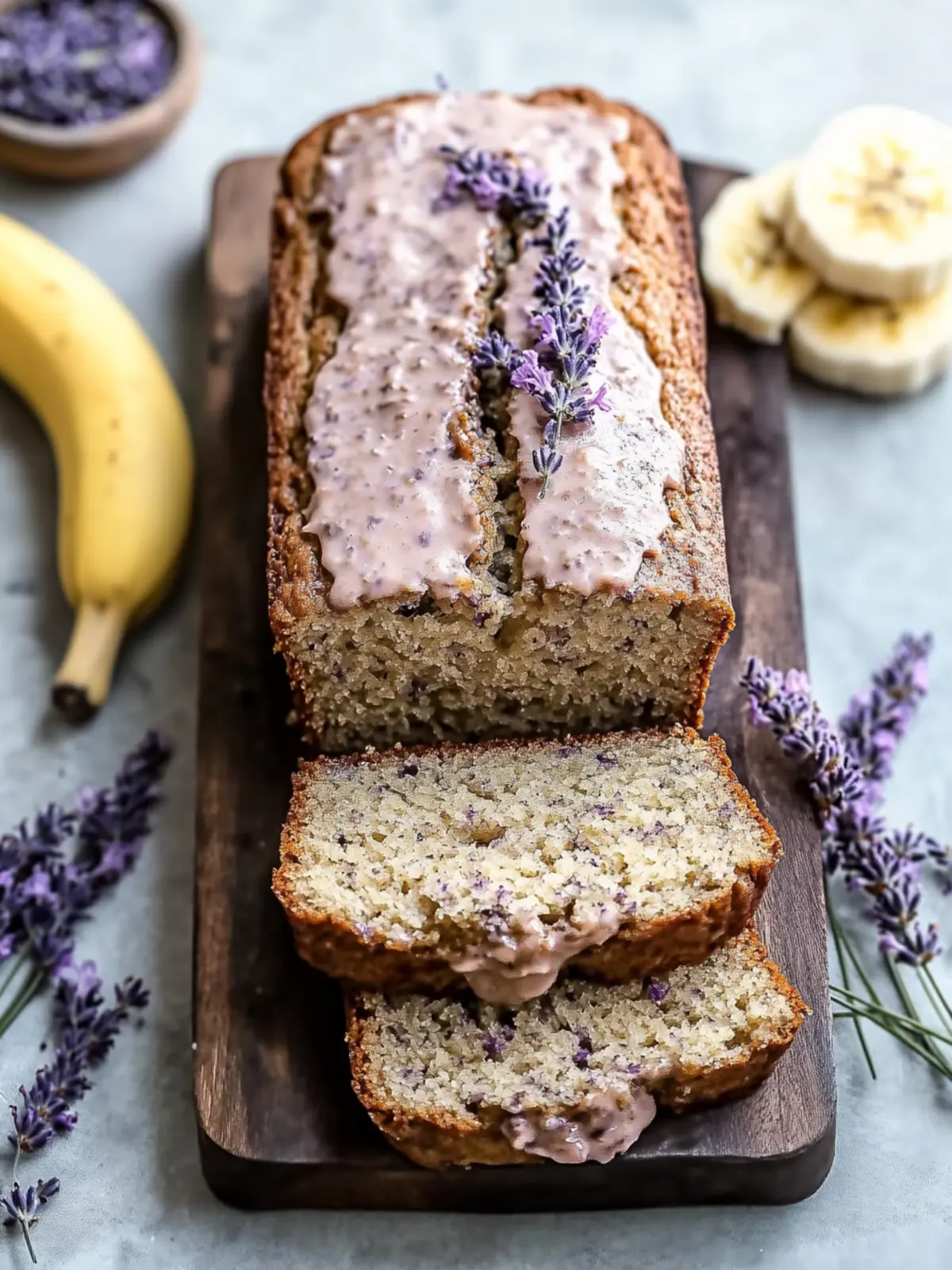 Lavender Banana Bread: A Unique Floral Brunch Delight 2 Lavender Banana Bread