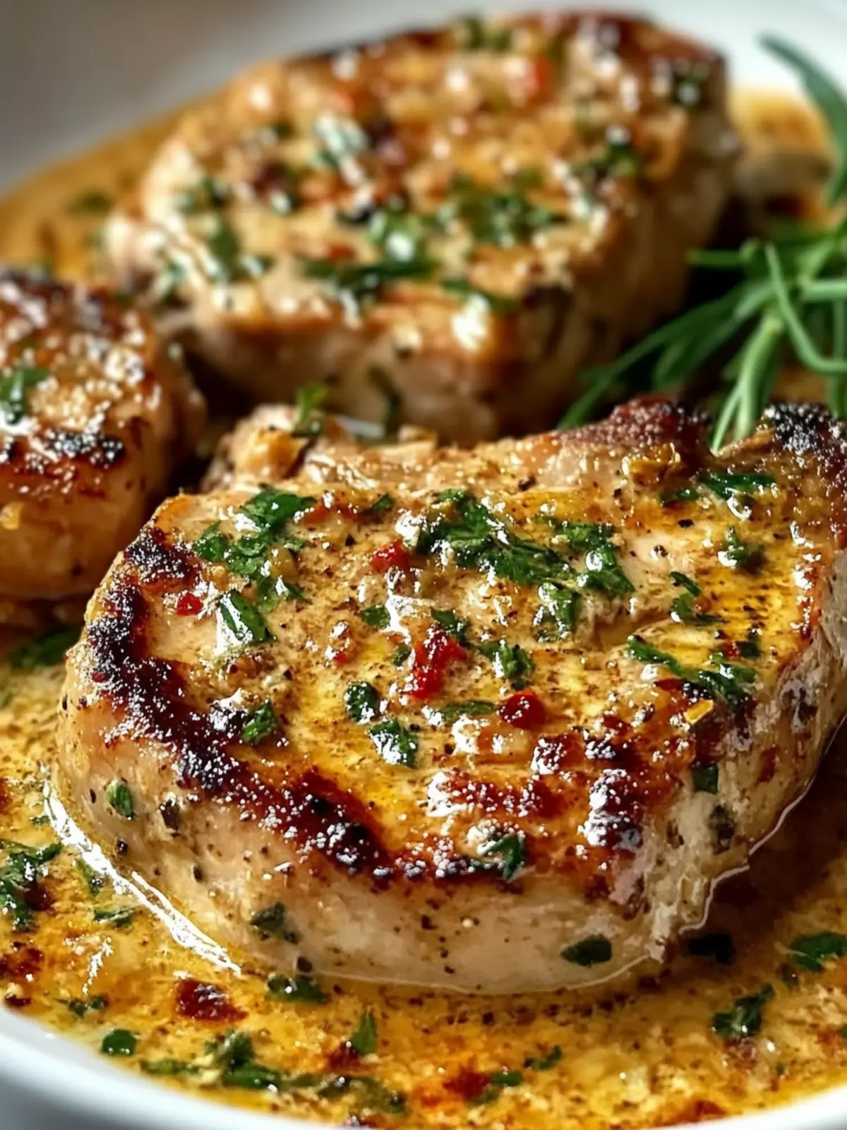 Garlic Marry Me Pork Chops in Creamy Sun-Dried Tomato Sauce 4 Garlic Marry Me Pork Chops