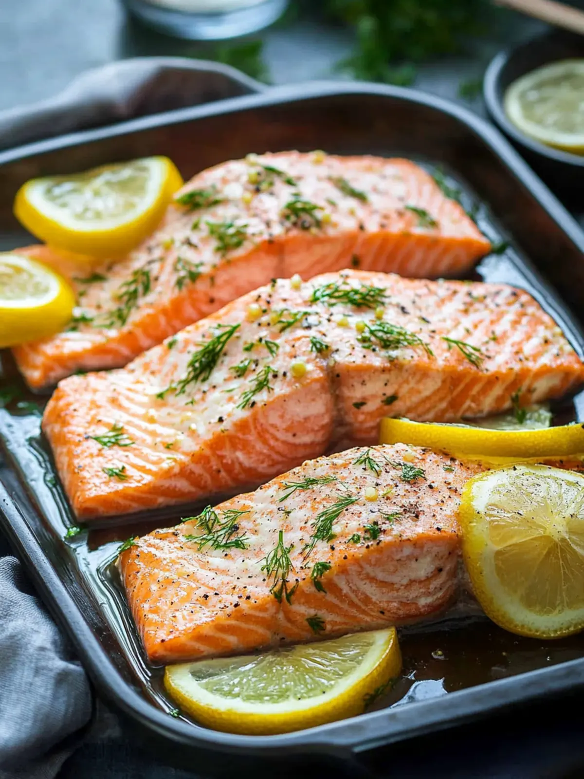Delicious Baked Salmon with Garlic and Dijon in 20 Minutes 4 Baked Salmon