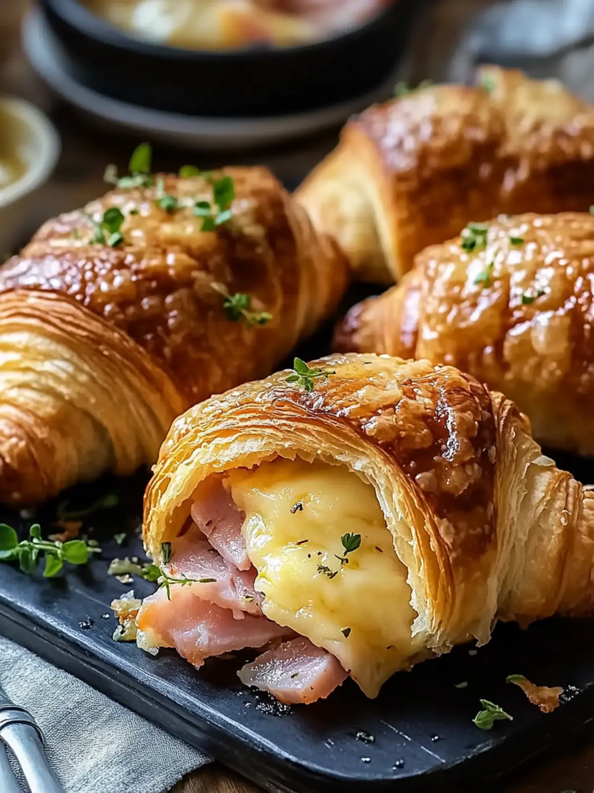 Baked Ham and Cheese Croissants: Your New Breakfast Favorite 4 Baked Ham and Cheese Croissants