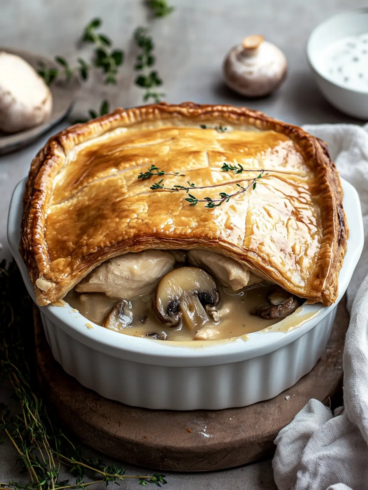 Delicious Chicken and Mushroom Pie That Will Wow Your Family 3 Chicken and Mushroom Pie