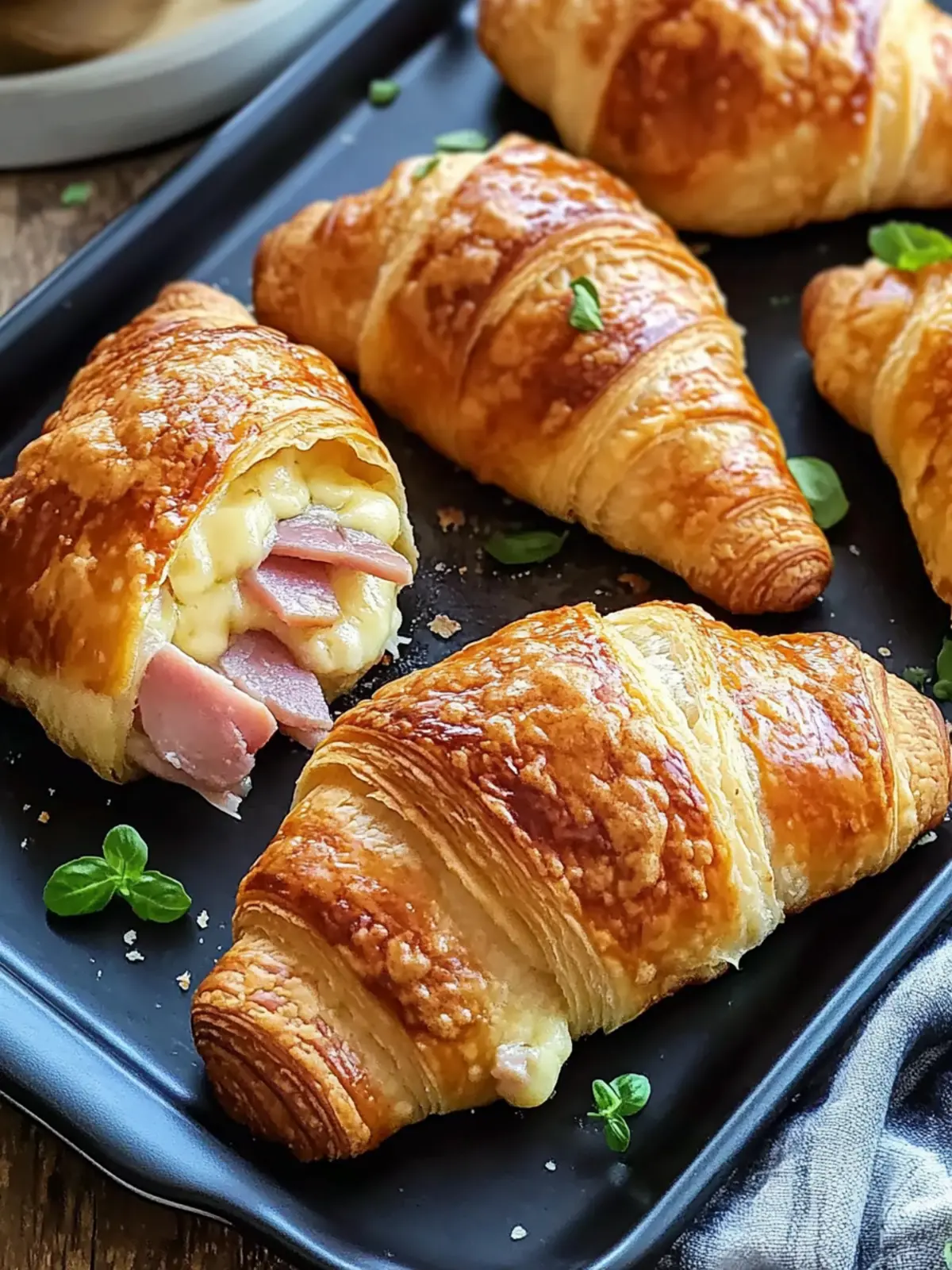 Baked Ham and Cheese Croissants: Your New Breakfast Favorite 5 Baked Ham and Cheese Croissants