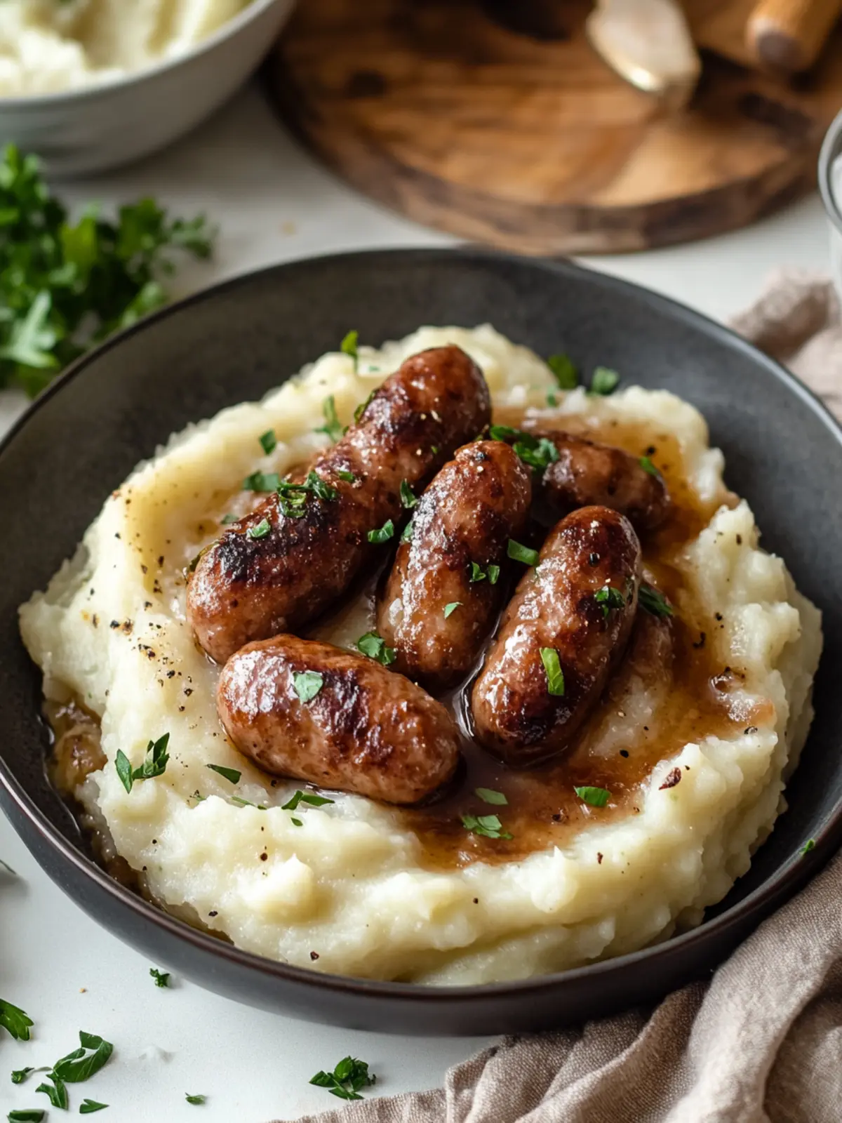Savor the Comfort: Bangers and Mash with Creamy Gravy 3 Bangers and Mash