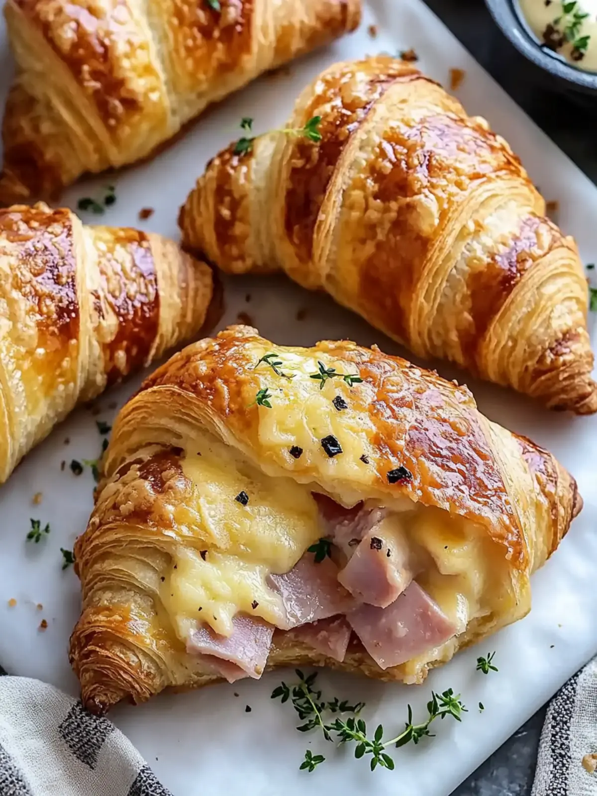 Baked Ham and Cheese Croissants: Your New Breakfast Favorite 3 Baked Ham and Cheese Croissants