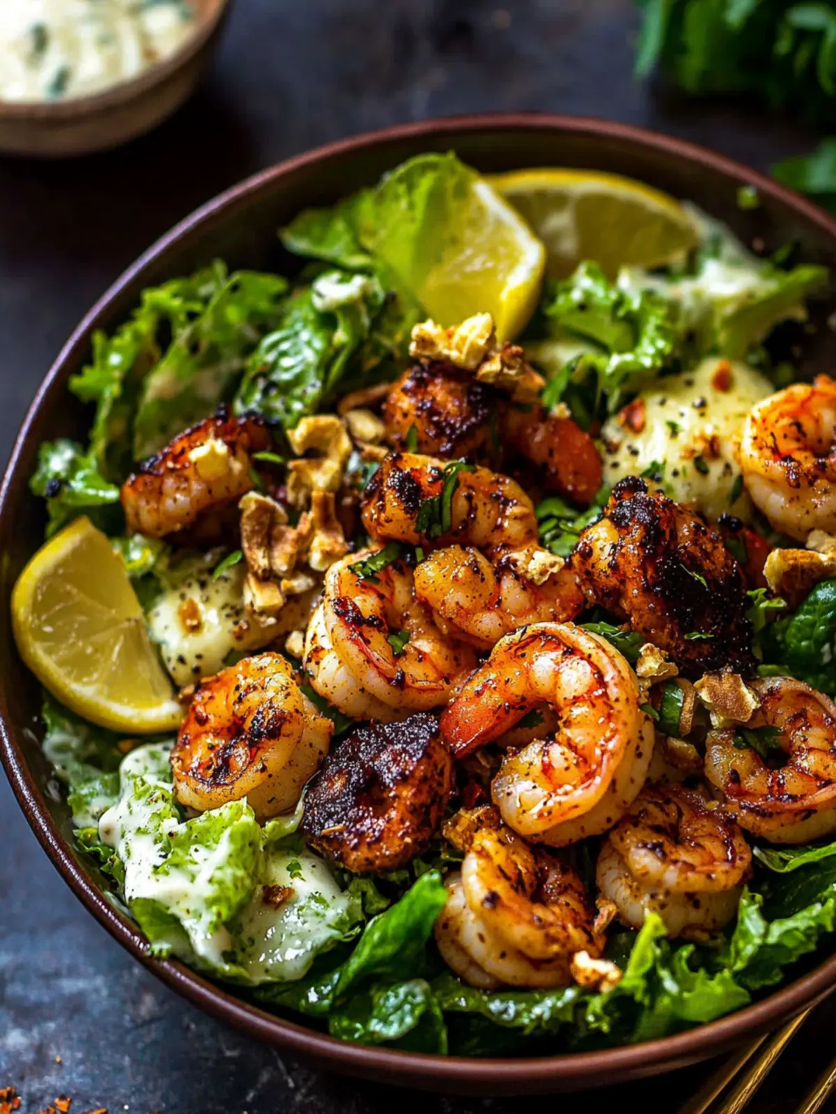 Hot Honey Blackened Shrimp Caesar Salad for Bold Flavor Lovers 2 hot honey blackened shrimp caesar salad