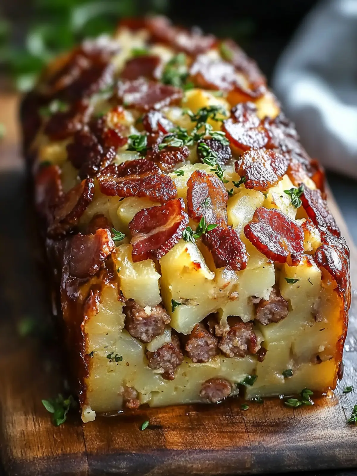 Bacon and Sausage-Stuffed Potato Loaf for Ultimate Comfort Cooking 2 Bacon and Sausage-Stuffed Potato Loaf
