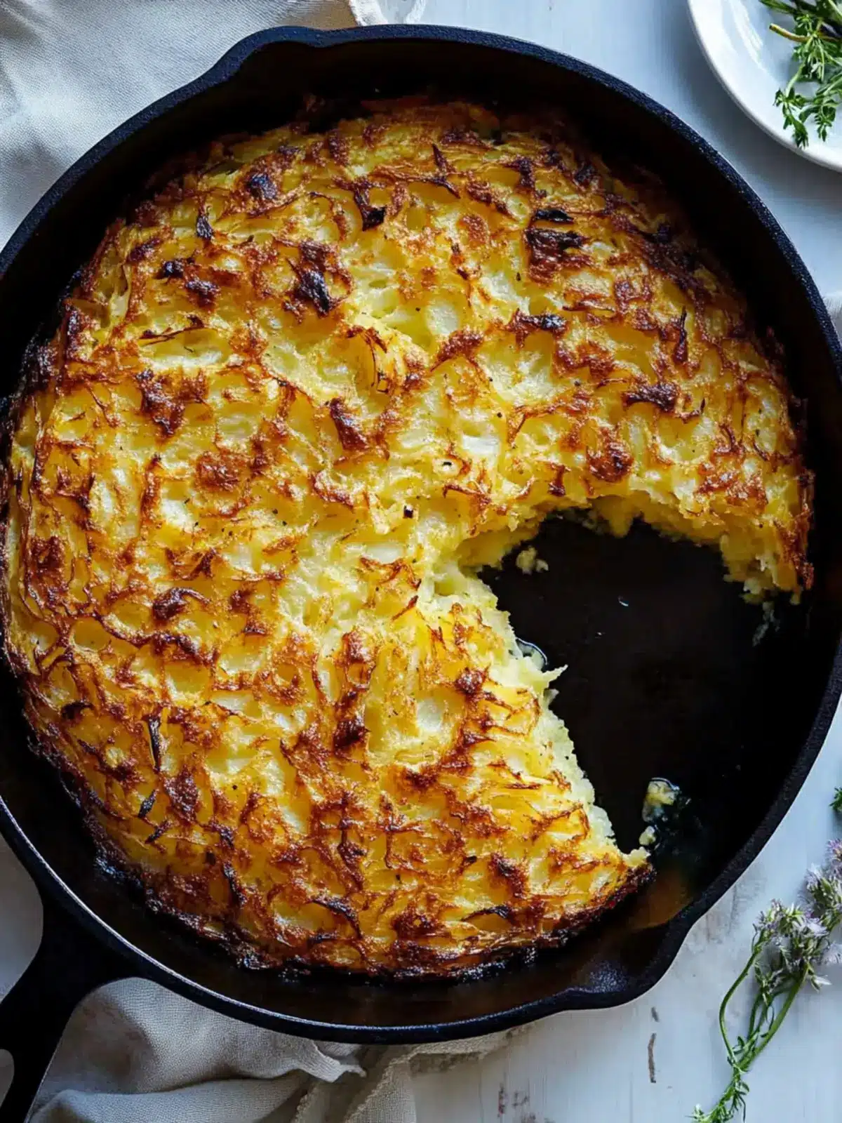 Crispy Cast-Iron Potato Kugel: Your New Favorite Comfort Dish 3 Cast-Iron Potato Kugel