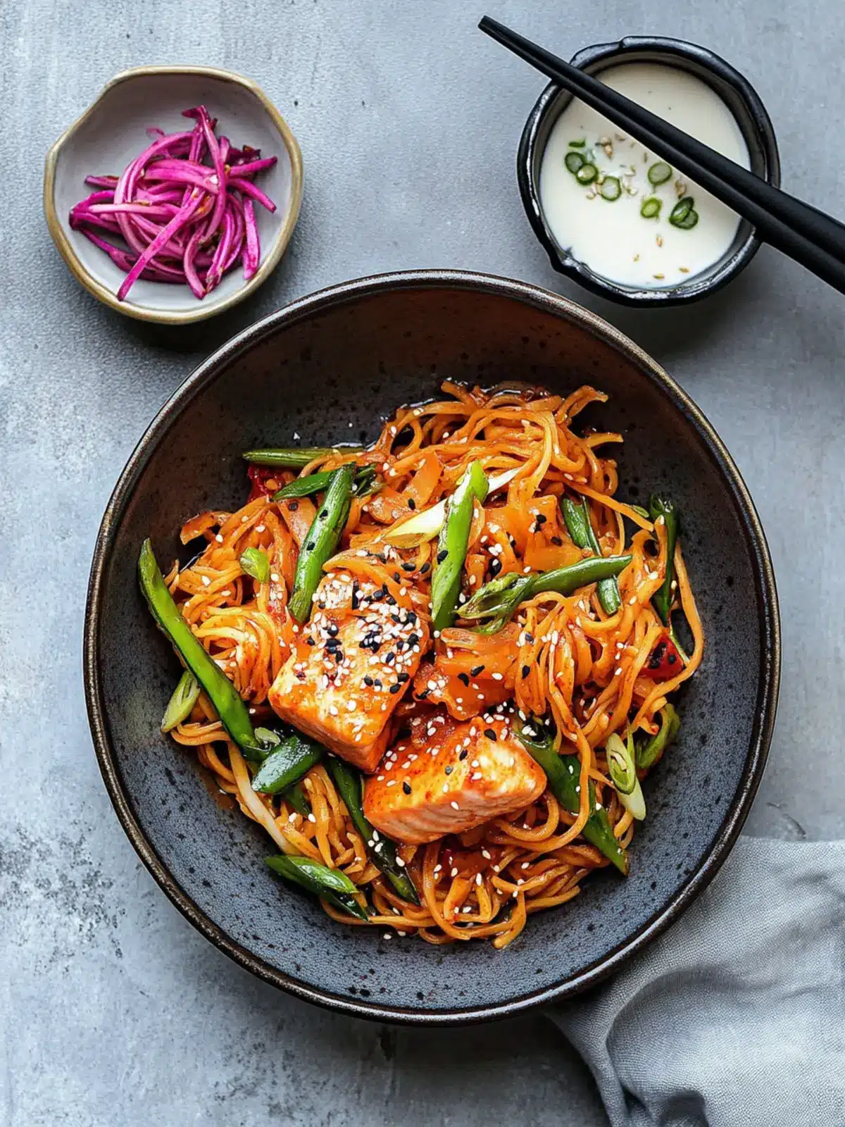 Spicy Gochujang Noodles with Salmon for a Flavor Blast 5 Gochujang Noodles with Salmon