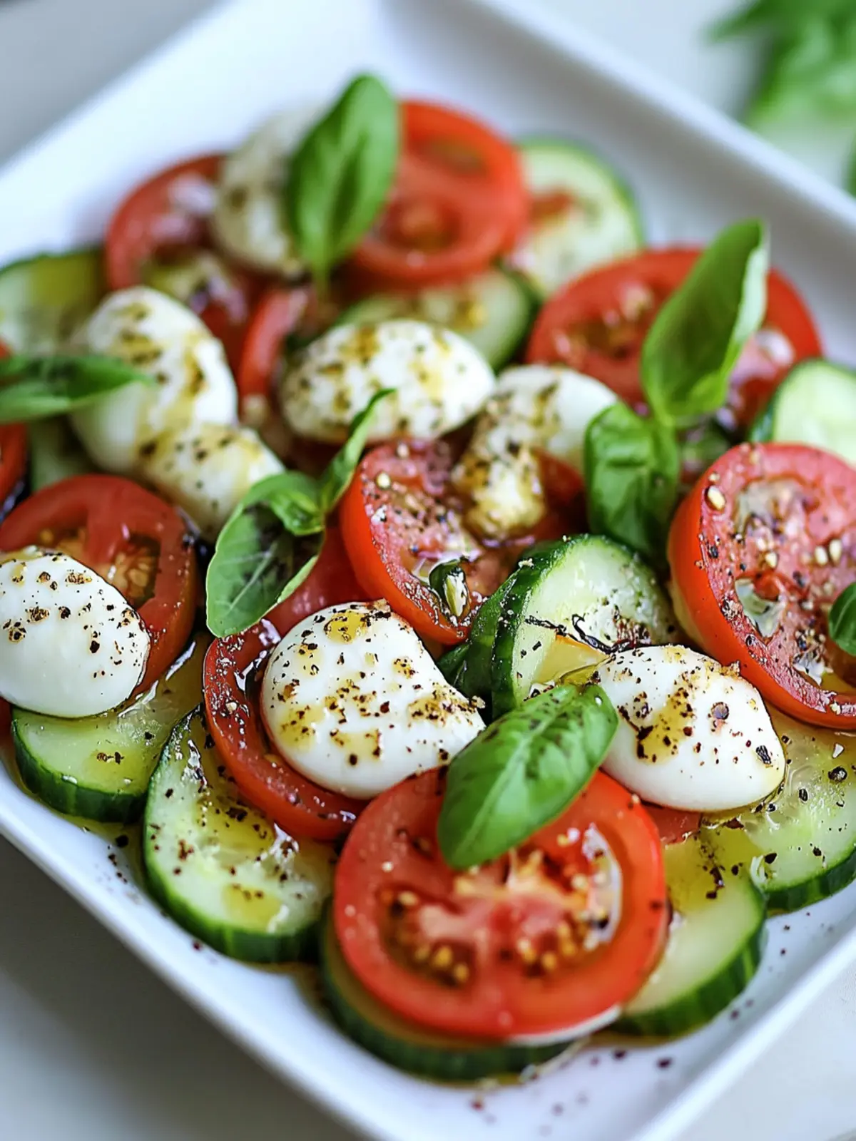 Refreshing Cucumber Caprese Salad for Easy Summer Dining 4 Cucumber Caprese Salad