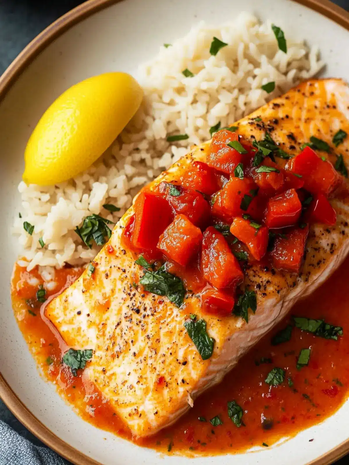 Crispy Salmon with Roasted Red Pepper Sauce You’ll Love 2 Crispy Salmon with Roasted Red Pepper Sauce