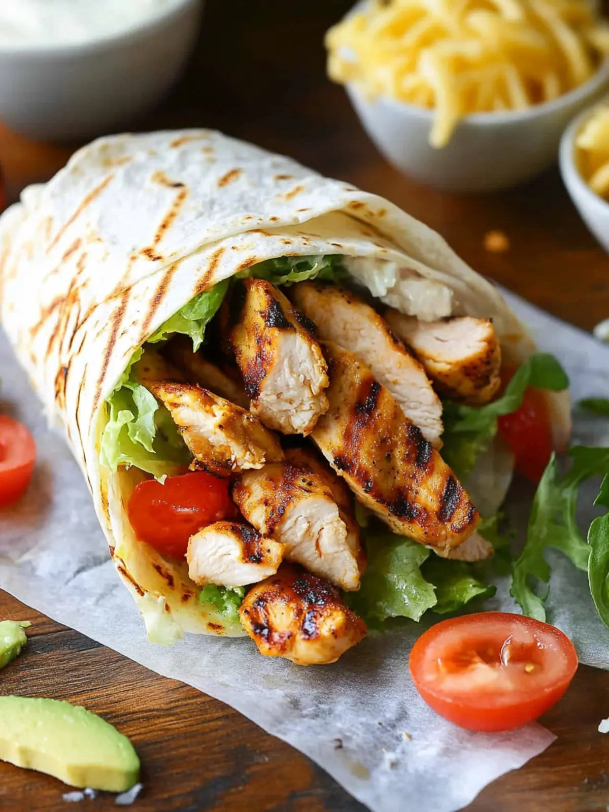Grilled Chicken Wrap with Spicy Chipotle Cream Delight 3 Grilled Chicken Wrap