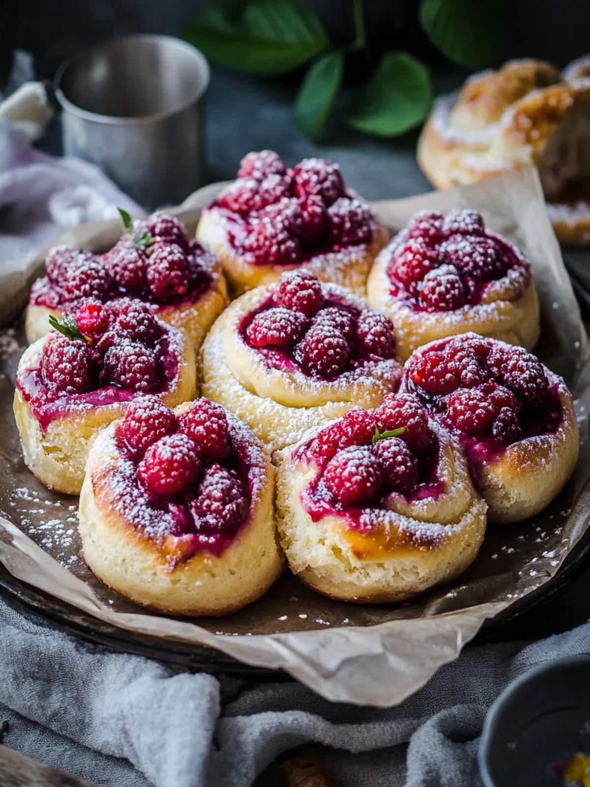 Raspberry Custard Buns: A Taste of Cozy Norwegian Delight 4 Raspberry Custard Buns