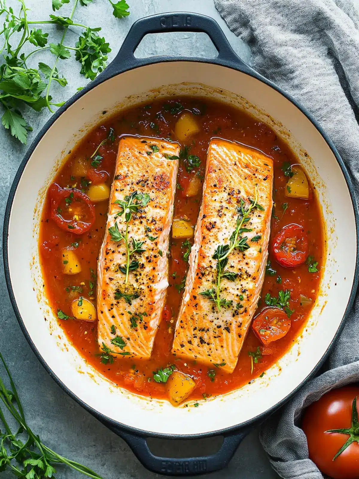 Garlic Salmon in Tomato Sauce: A Flavorful Home-Cooked Delight 4 Garlic Salmon in Tomato Sauce