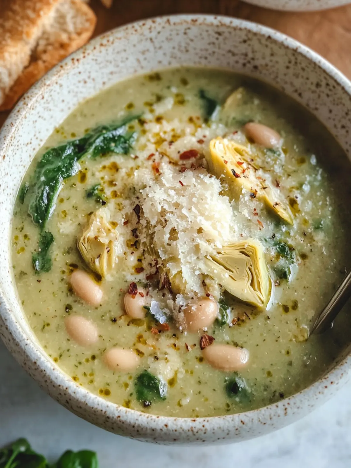 Creamy Spinach Artichoke White Bean Soup for Cozy Nights 5 Spinach Artichoke White Bean Soup