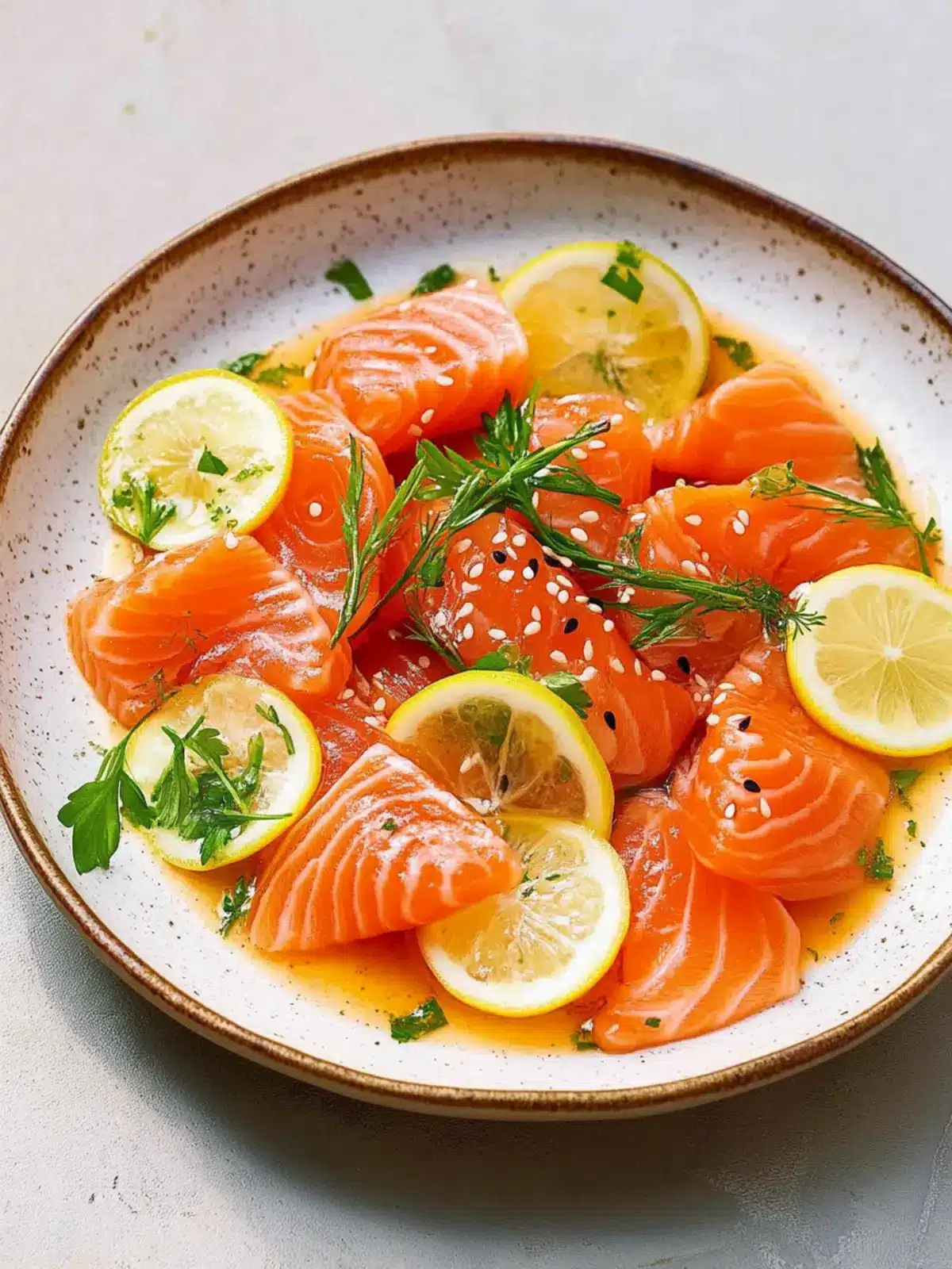 Fresh Salmon Crudo with Zesty Citrus Soy Dressing Delight 5 Salmon Crudo