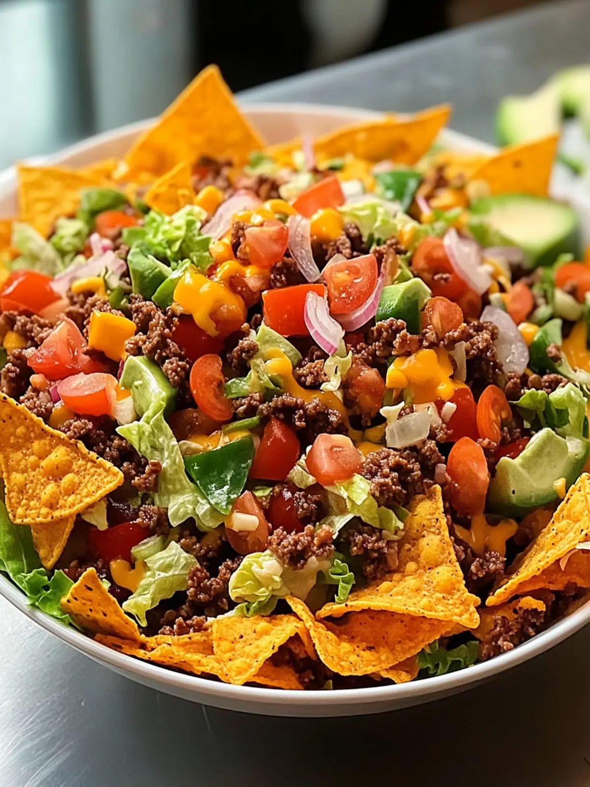 Doritos Taco Salad: Quick, Crunchy Delight for Any Gathering 3 Doritos Taco Salad