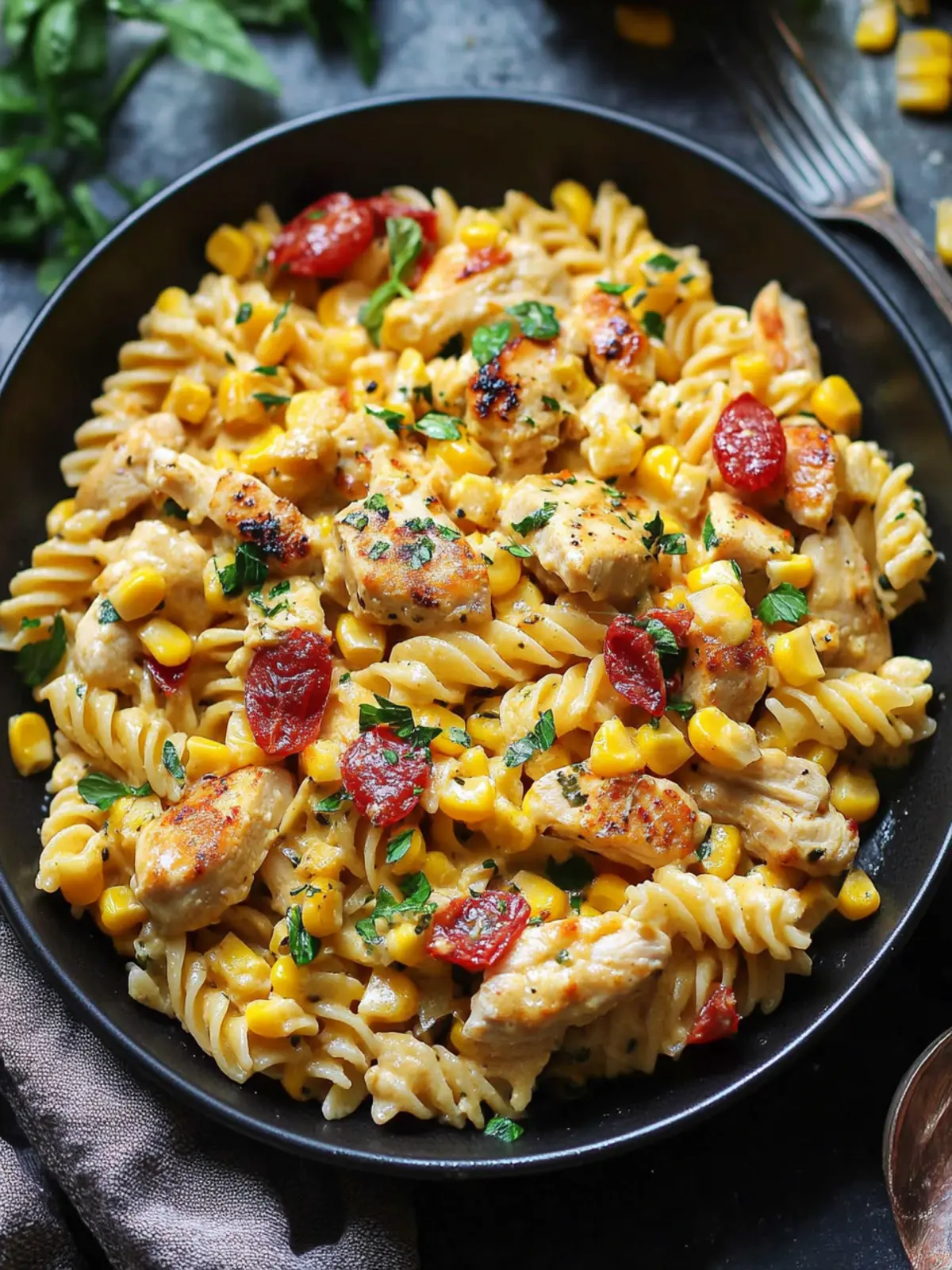 Creamy Chicken and Corn Pasta in Just 30 Minutes Delish 2 Creamy Chicken and Corn Pasta
