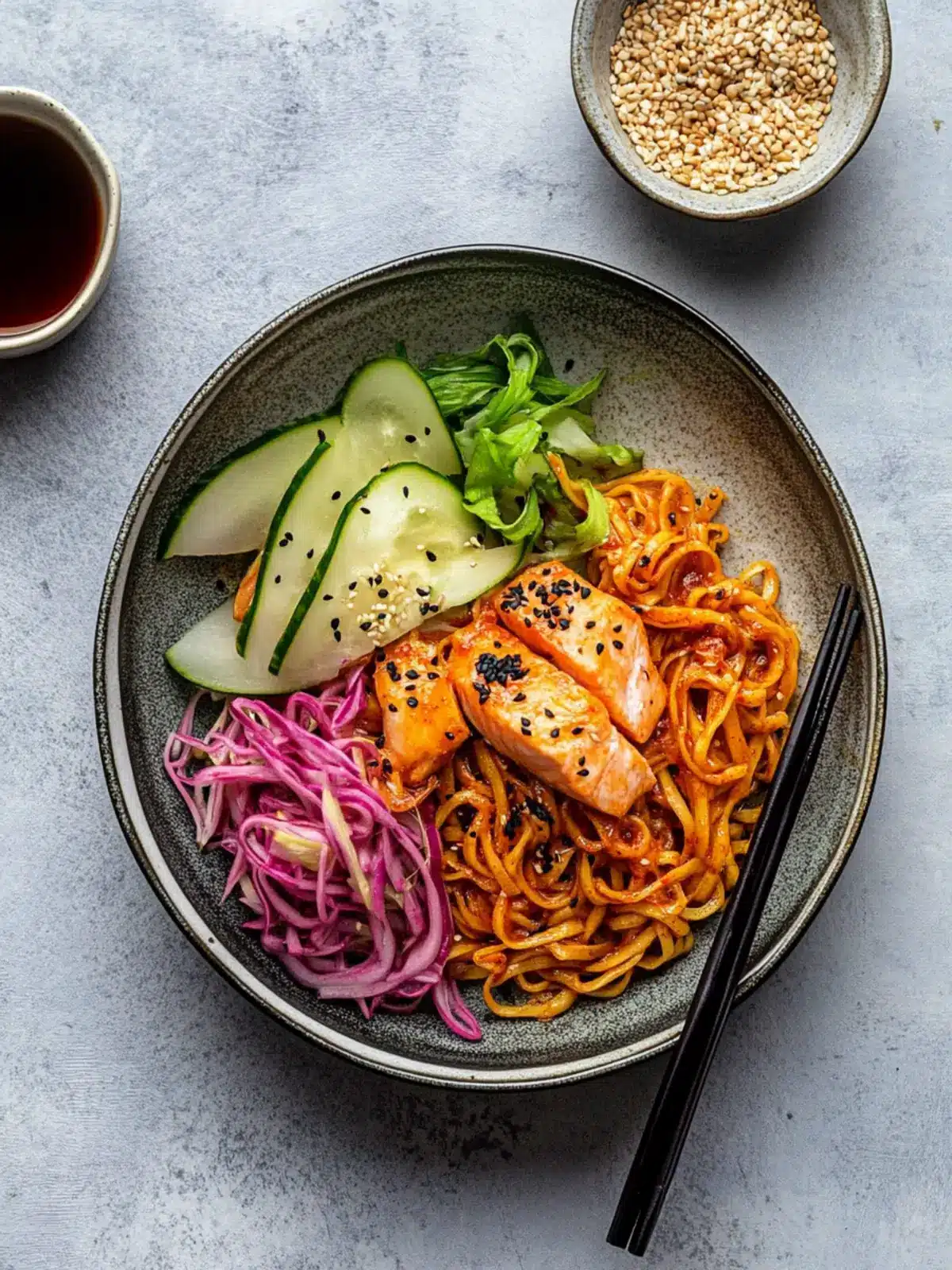 Spicy Gochujang Noodles with Salmon for a Flavor Blast 4 Gochujang Noodles with Salmon