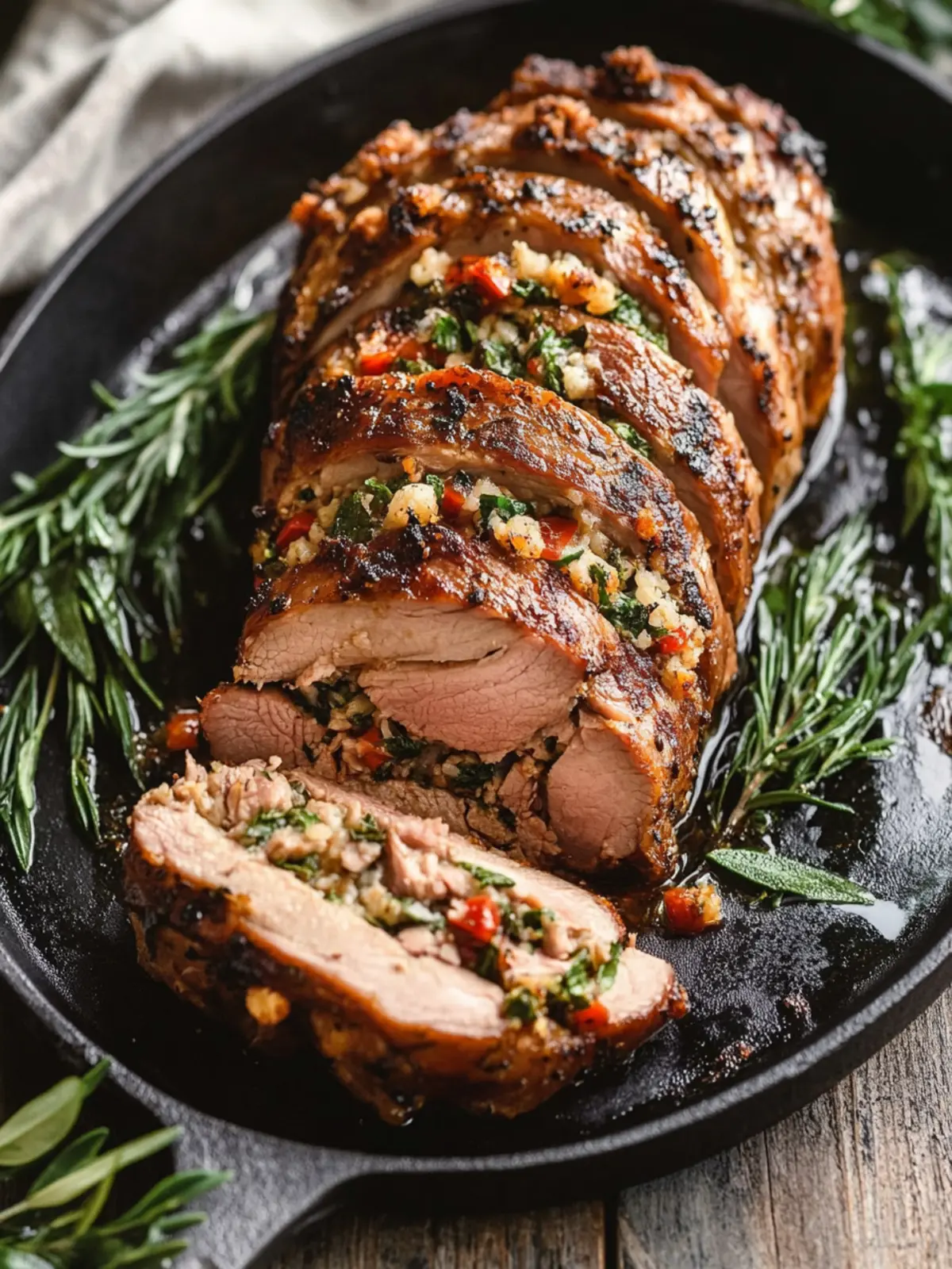 Savory Stuffed Pork Tenderloin with Spinach and Feta Bliss 5 Stuffed Pork Tenderloin