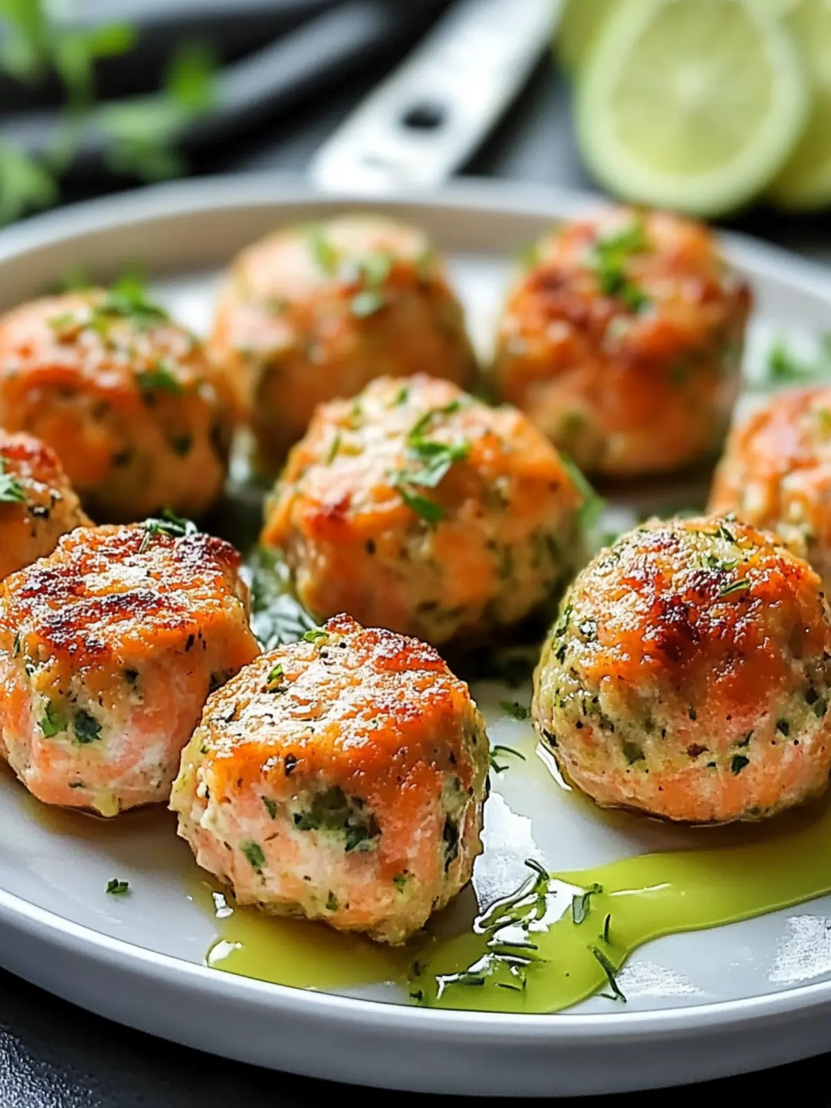 Baked Salmon Meatballs with Avocado Sauce: A Healthy Delight 4 Baked Salmon Meatballs