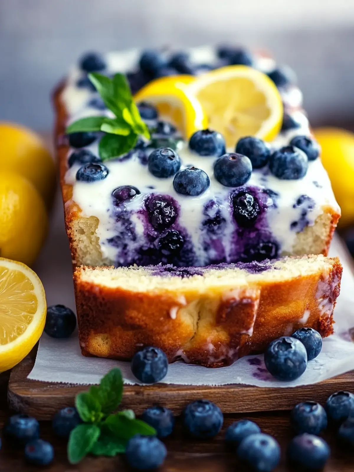 Moist Lemon Blueberry Yogurt Loaf for a Fresh Breakfast Treat 2 Lemon Blueberry Yogurt Loaf