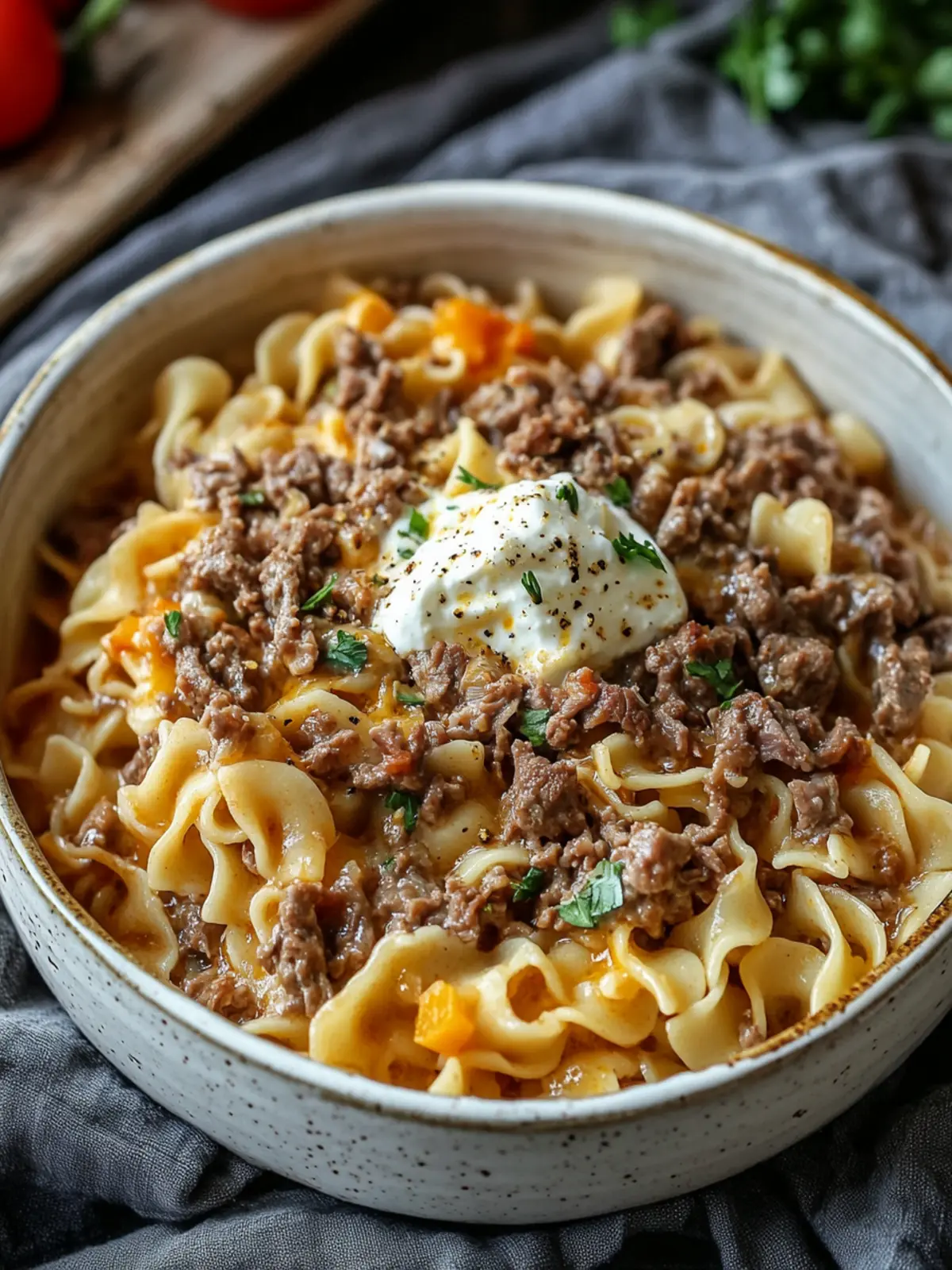 Sour Cream Beef Noodle Casserole for Cozy Weeknight Dinners 2 Sour Cream Beef Noodle