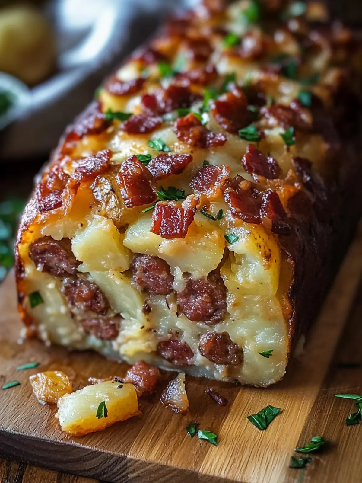 Bacon and Sausage-Stuffed Potato Loaf for Ultimate Comfort Cooking 5 Bacon and Sausage-Stuffed Potato Loaf