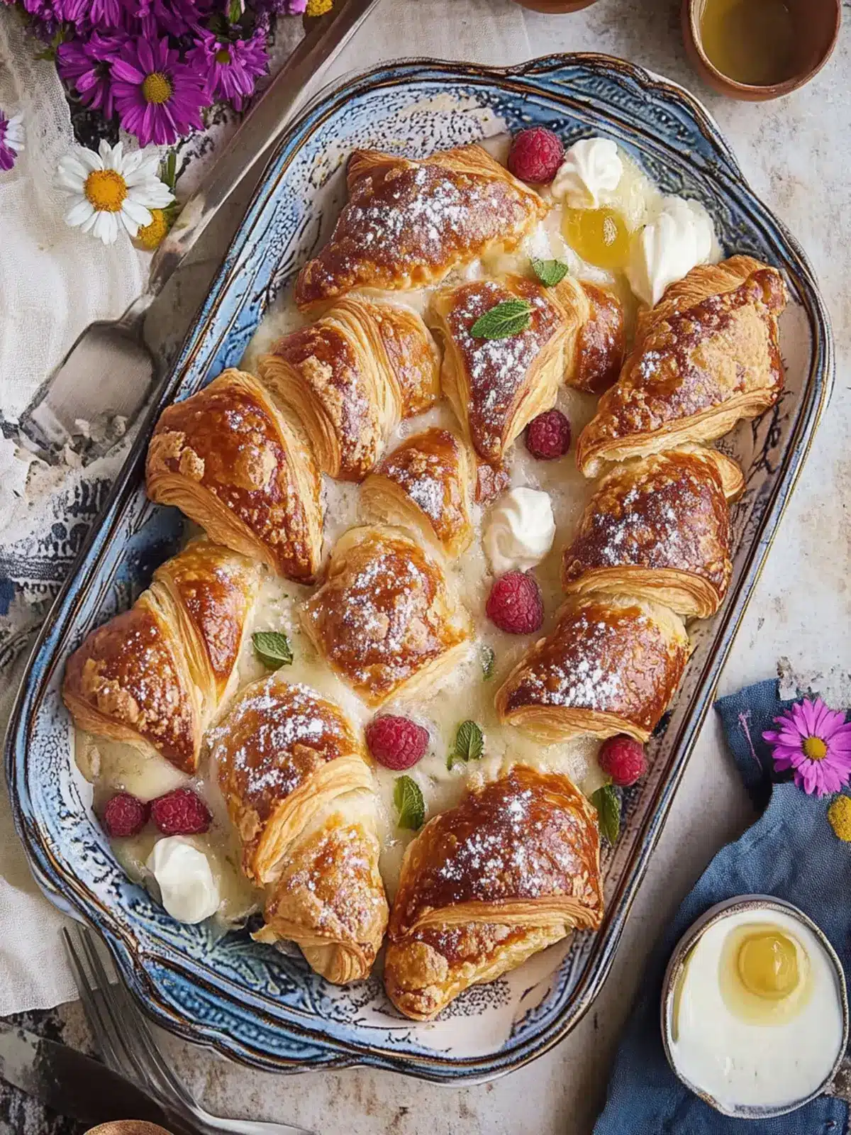Delicious Om Ali with Mini Croissants - Easy Comfort Dessert 2 Om Ali (Mini Croissants)