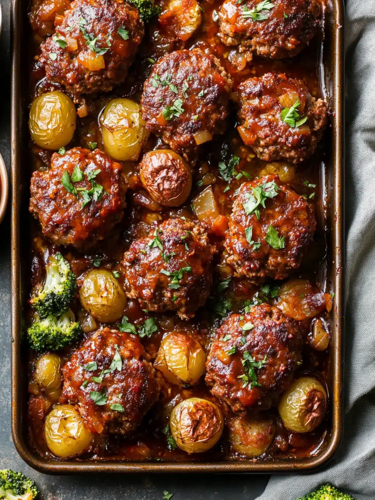 Mini Italian-Style Meatloaf Sheet Pan for Easy Family Dinners 3 Mini Italian-Style Meatloaf Sheet Pan