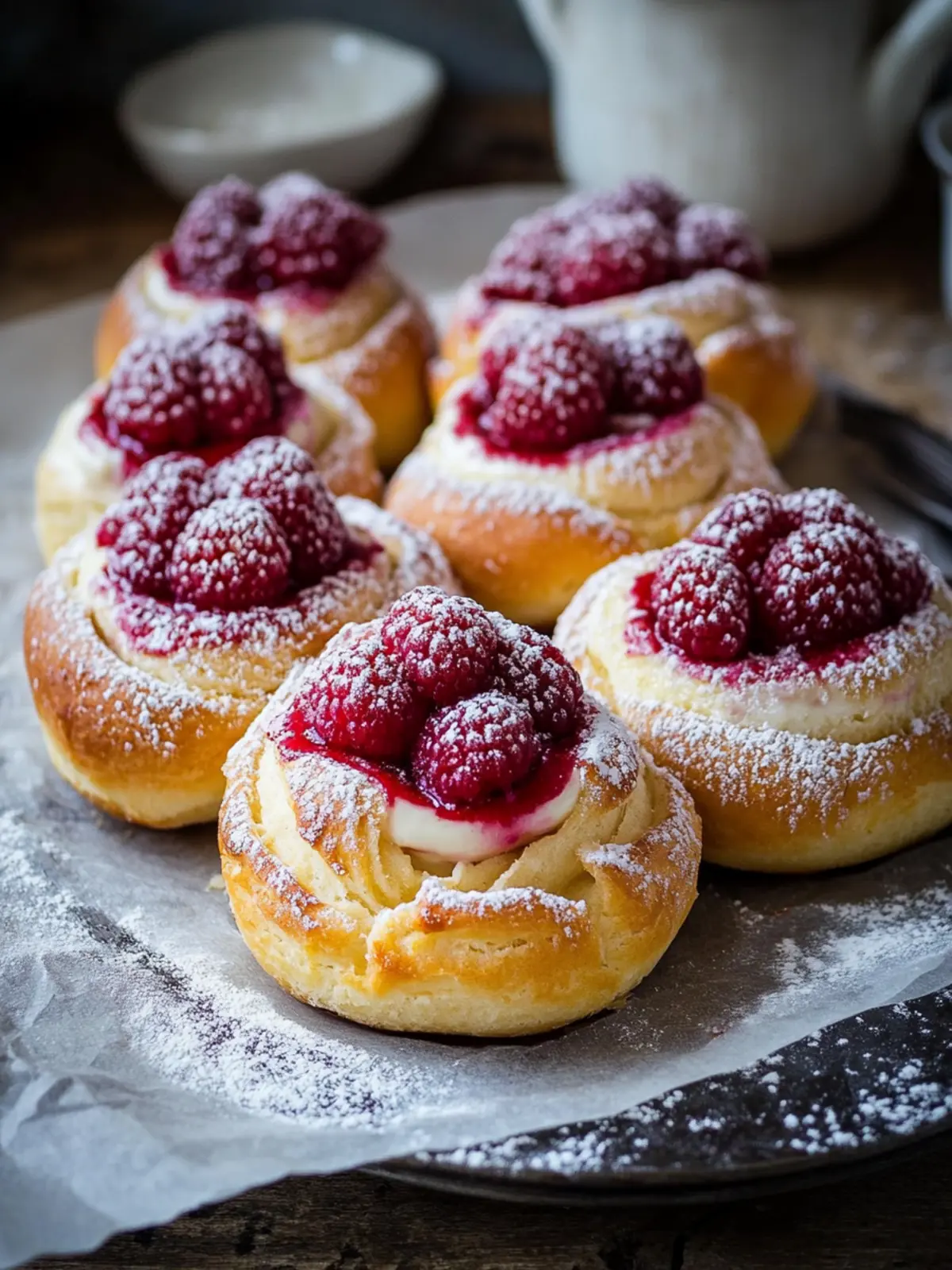 Raspberry Custard Buns: A Taste of Cozy Norwegian Delight 2 Raspberry Custard Buns
