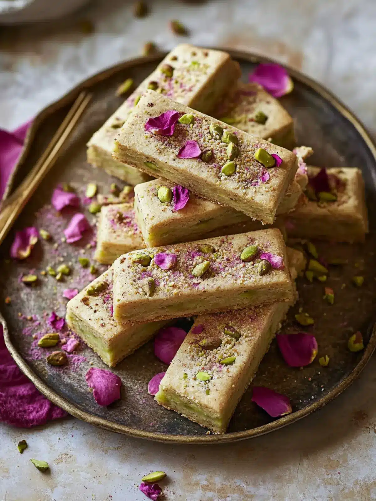 Pistachio and Rose Shortbread: Celebrate with Easy Bliss 3 Pistachio and Rose Shortbread