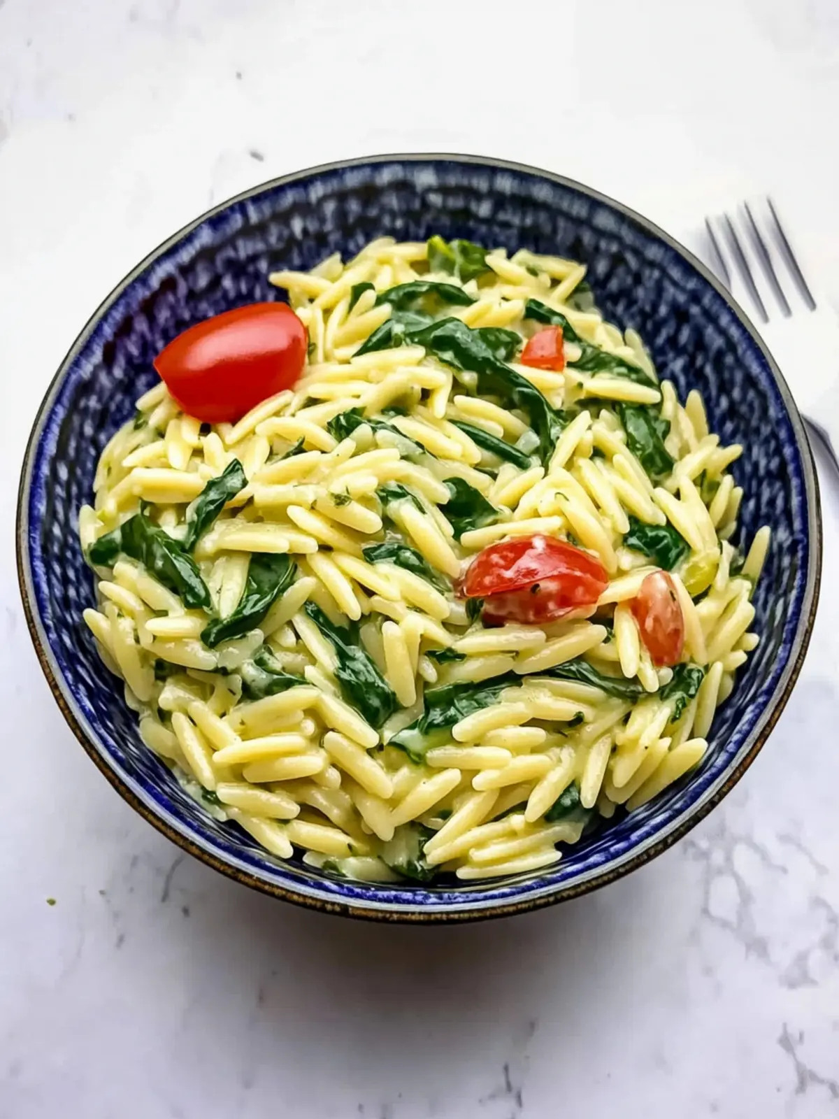 Creamy Spinach Orzo: A No-Cream Delight for Dinner Bliss 2 Creamy Spinach Orzo