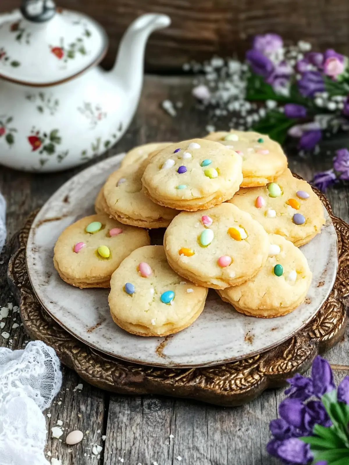 Irresistible Easter Shortbread Cookies with Mini M&Ms 5 Easter Shortbread Cookies