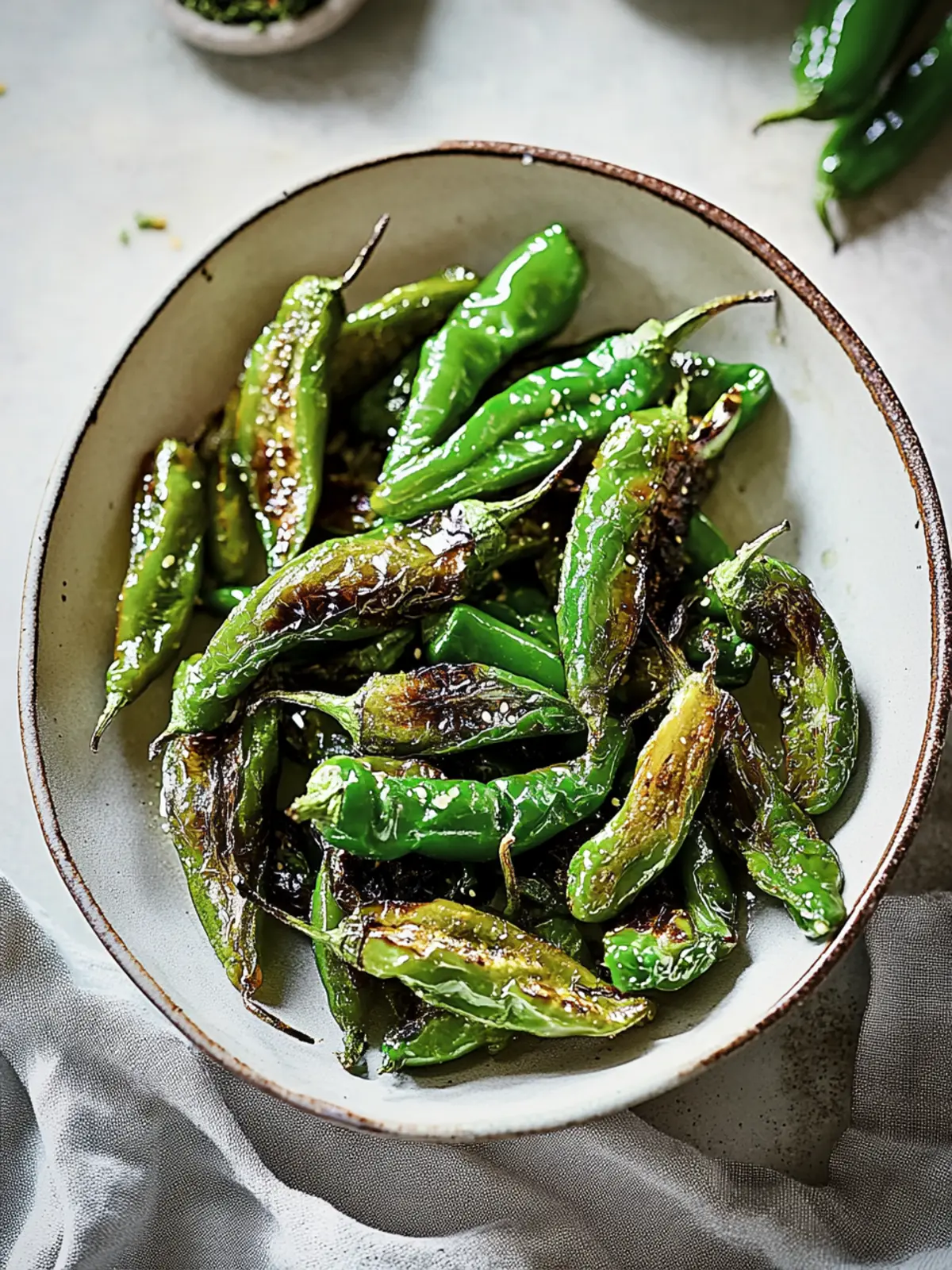 Savory Blistered Shishito Peppers Ready in 15 Minutes 4 Blistered Shishito Peppers