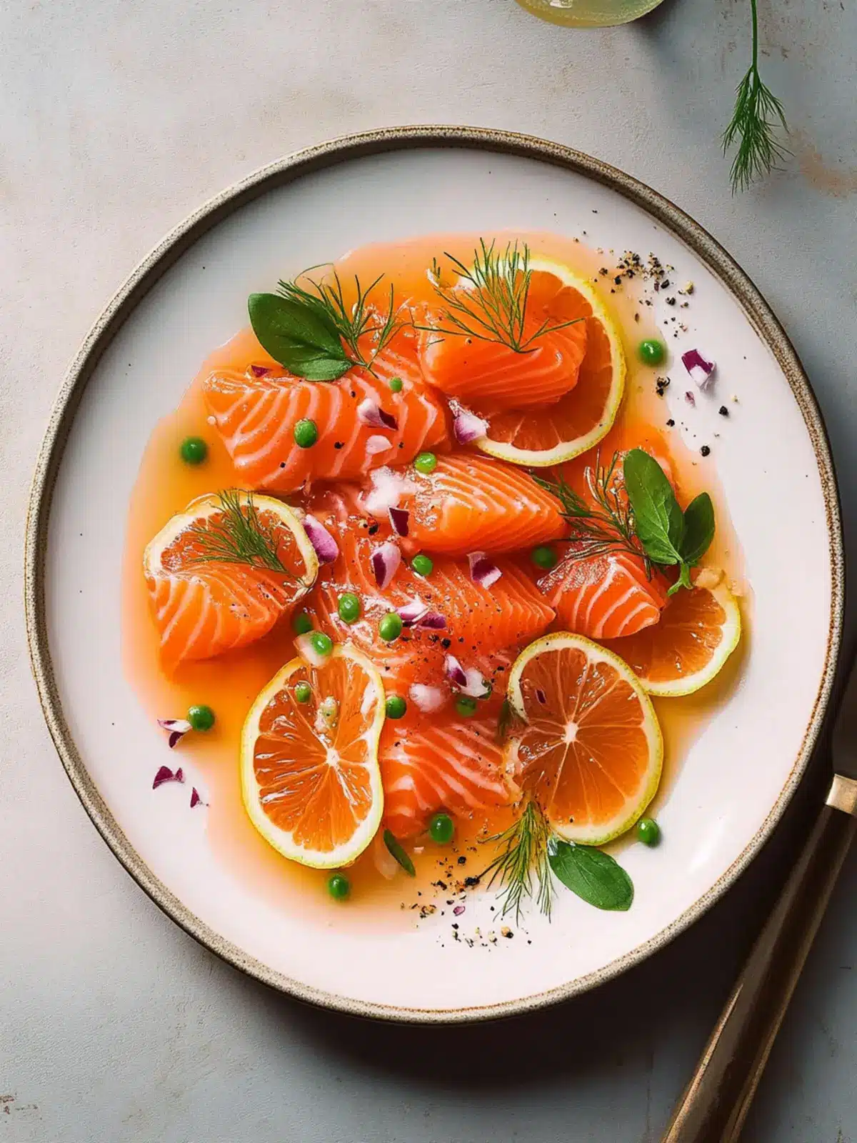 Fresh Salmon Crudo with Zesty Citrus Soy Dressing Delight 4 Salmon Crudo