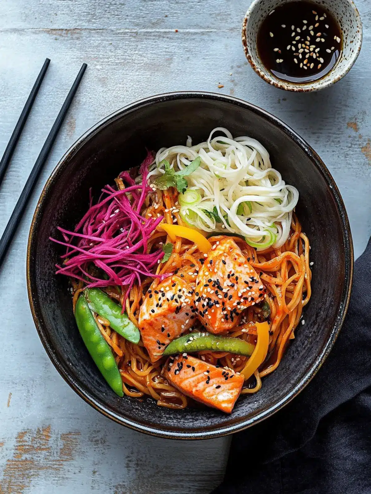 Spicy Gochujang Noodles with Salmon for a Flavor Blast 3 Gochujang Noodles with Salmon