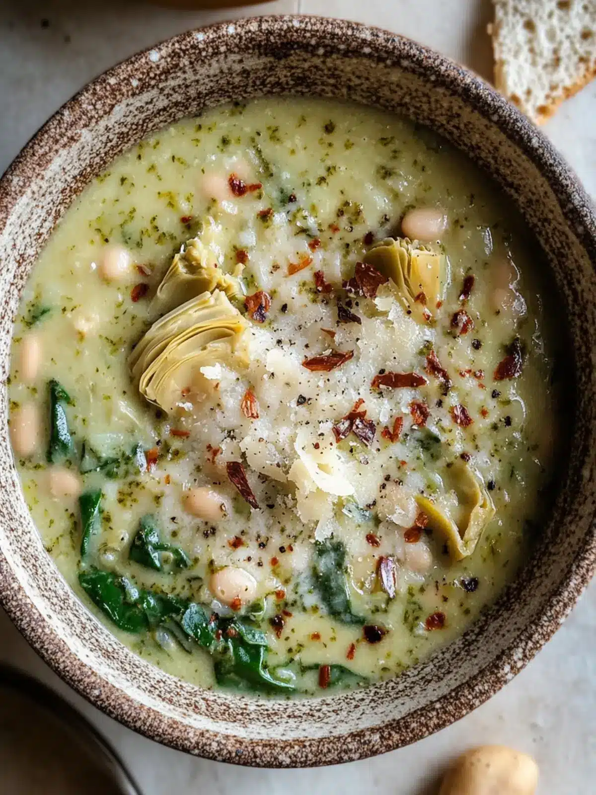 Creamy Spinach Artichoke White Bean Soup for Cozy Nights 2 Spinach Artichoke White Bean Soup