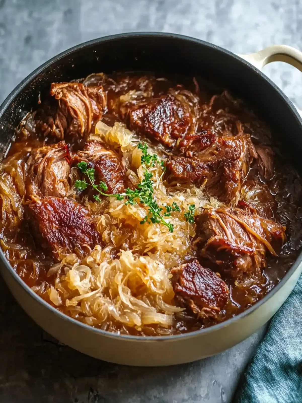 Braised Pork and Sauerkraut: A Comforting One-Pot Wonder 2 Braised Pork and Sauerkraut