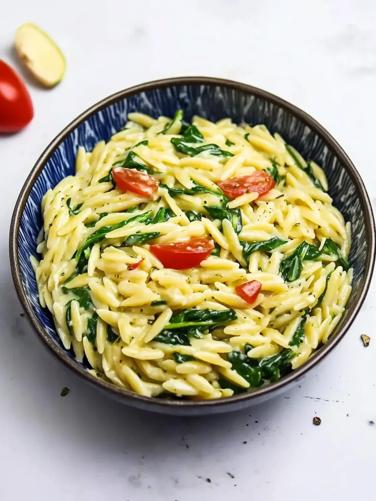 Creamy Spinach Orzo: A No-Cream Delight for Dinner Bliss 4 Creamy Spinach Orzo