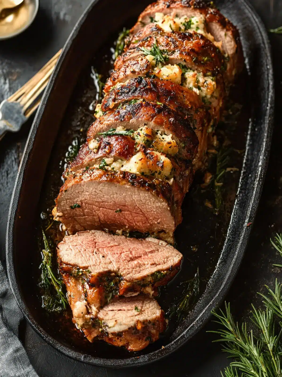 Savory Stuffed Pork Tenderloin with Spinach and Feta Bliss 4 Stuffed Pork Tenderloin