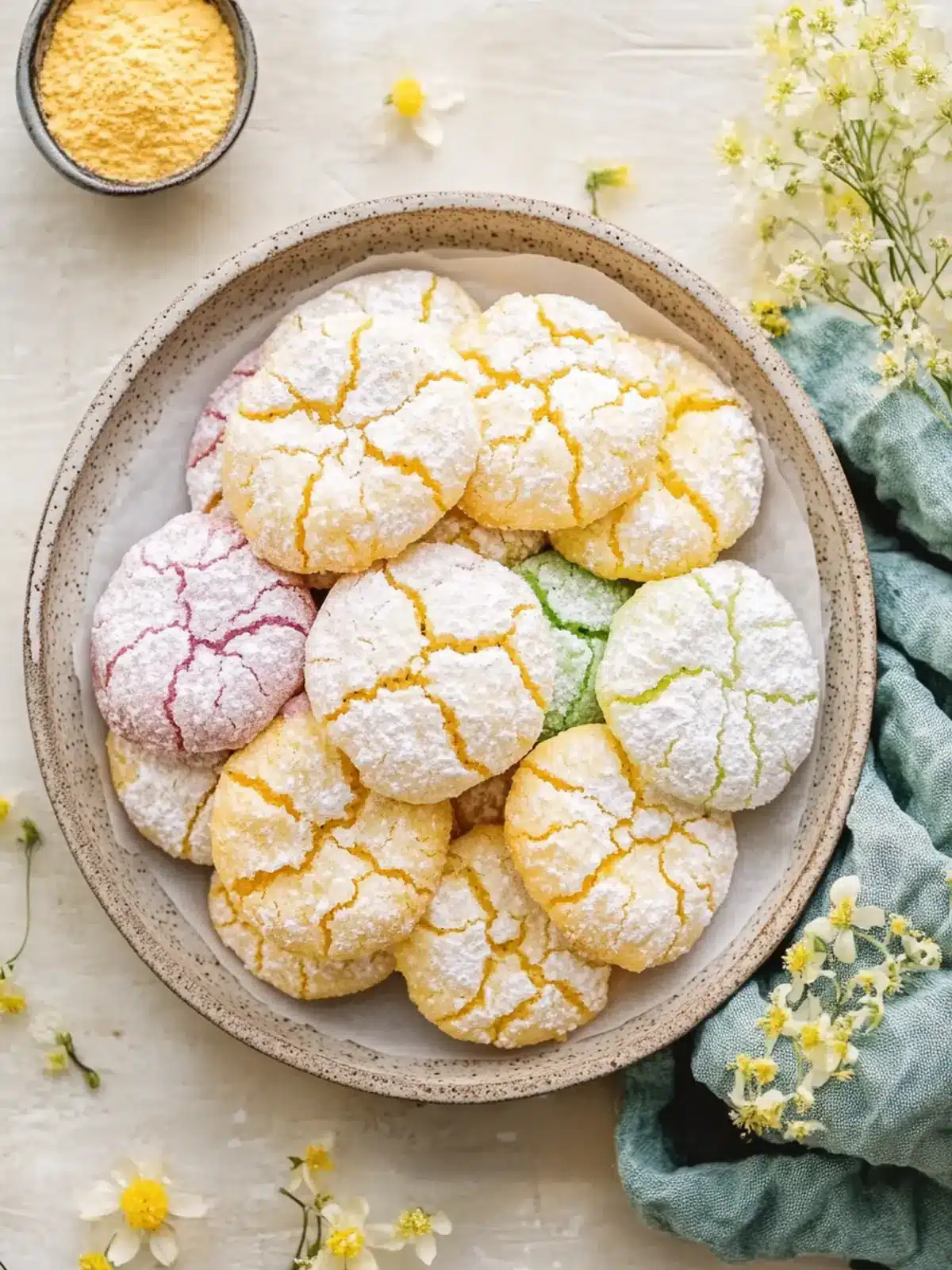 Springtime Crinkle Cookies - Cheerful Bites for Every Occasion 4 Springtime Crinkle Cookies