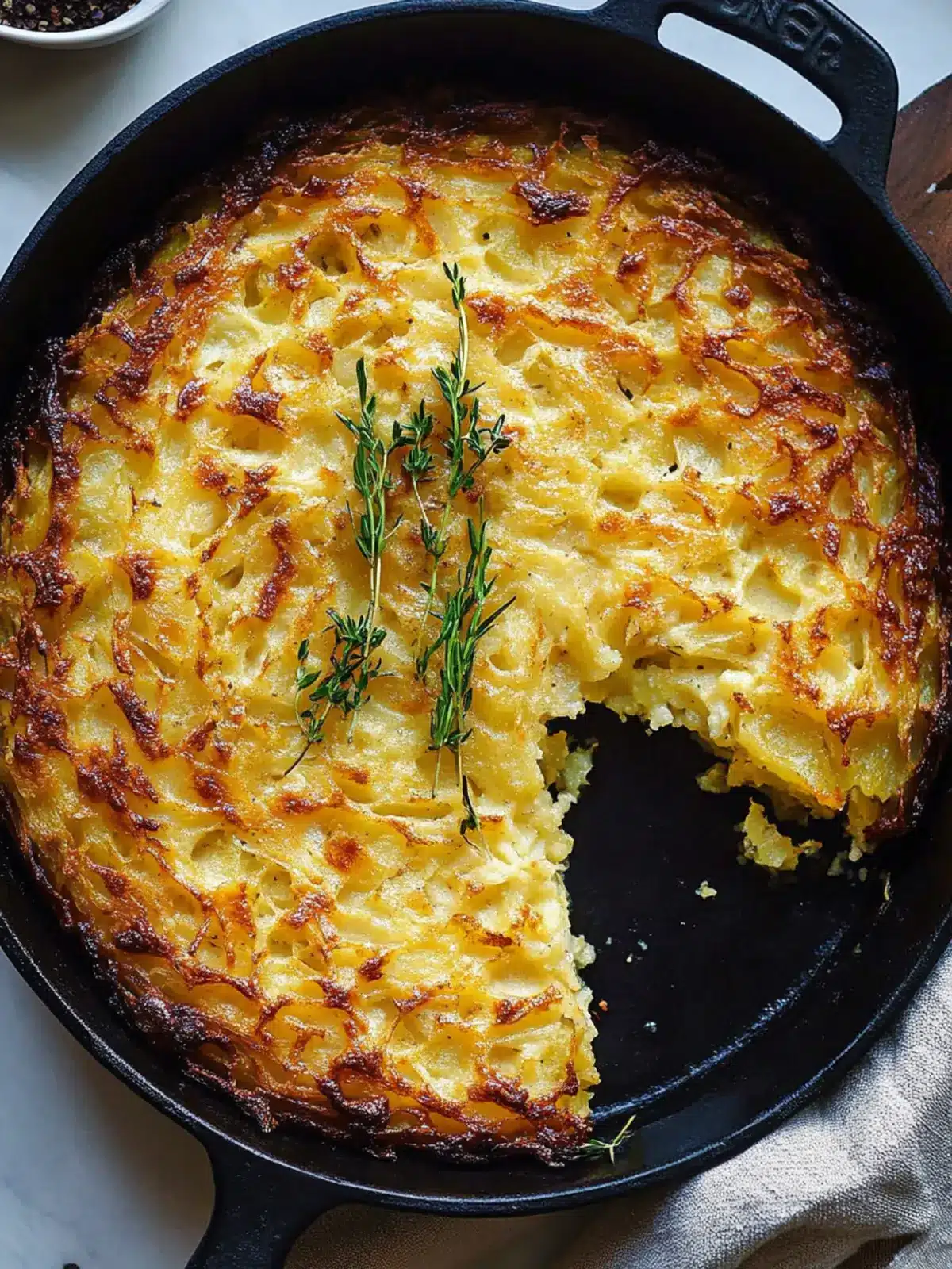 Crispy Cast-Iron Potato Kugel: Your New Favorite Comfort Dish 5 Cast-Iron Potato Kugel