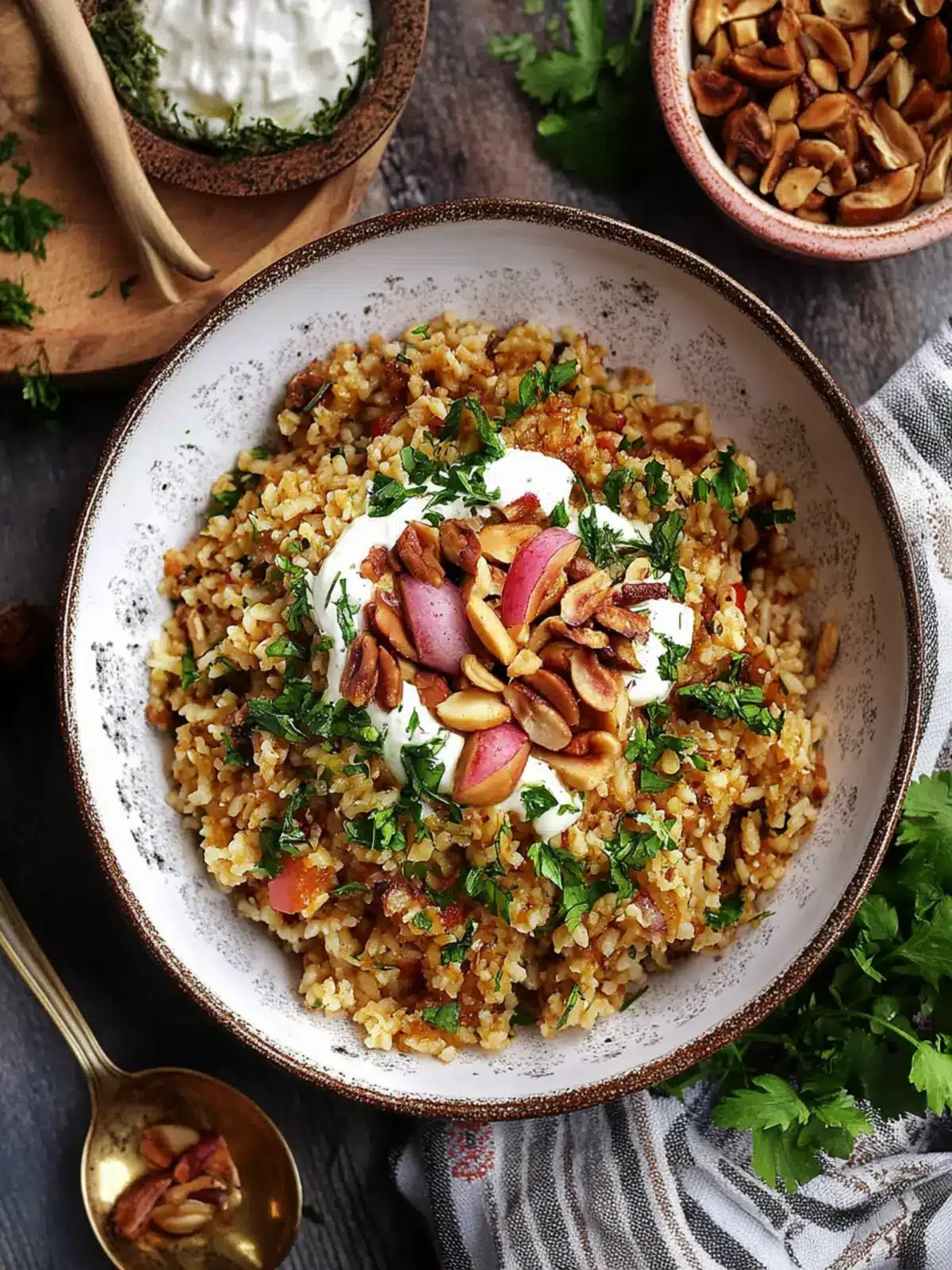 Mujadara: Comforting Lentils and Rice with Sweet Onions 3 Mujadara