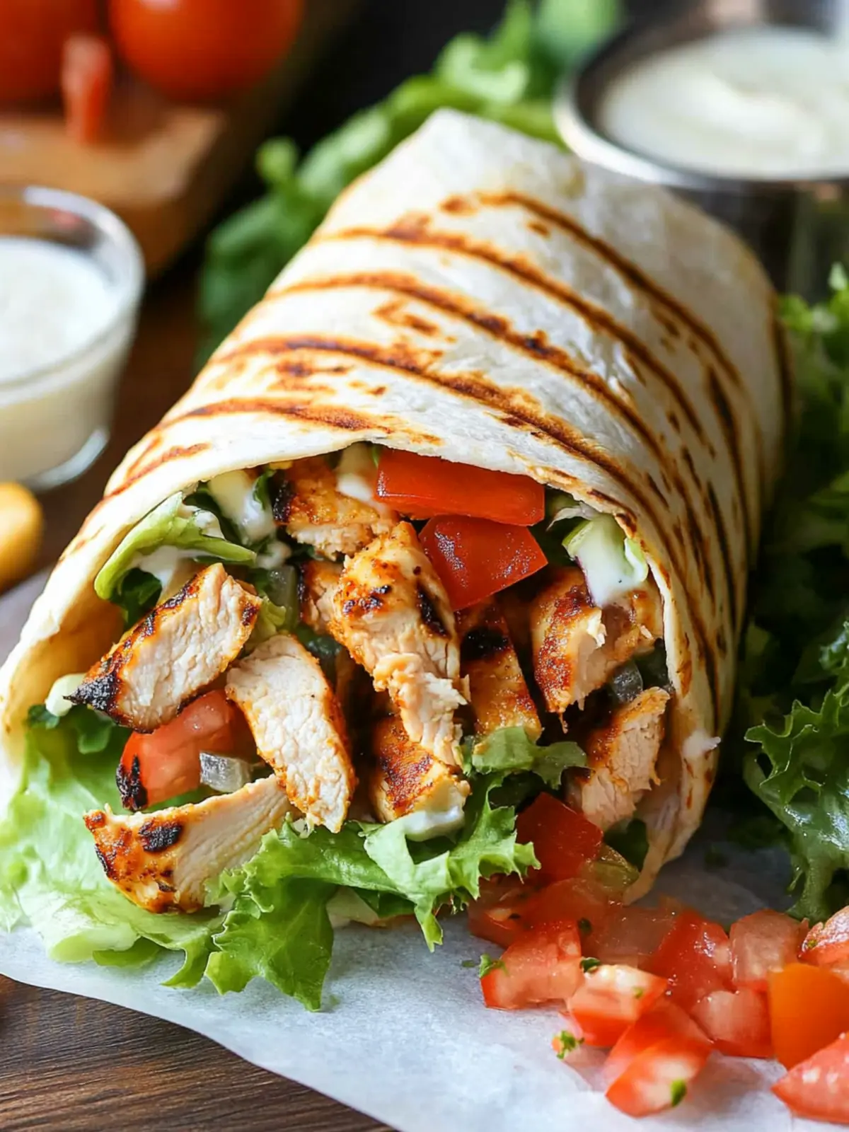 Grilled Chicken Wrap with Spicy Chipotle Cream Delight 5 Grilled Chicken Wrap