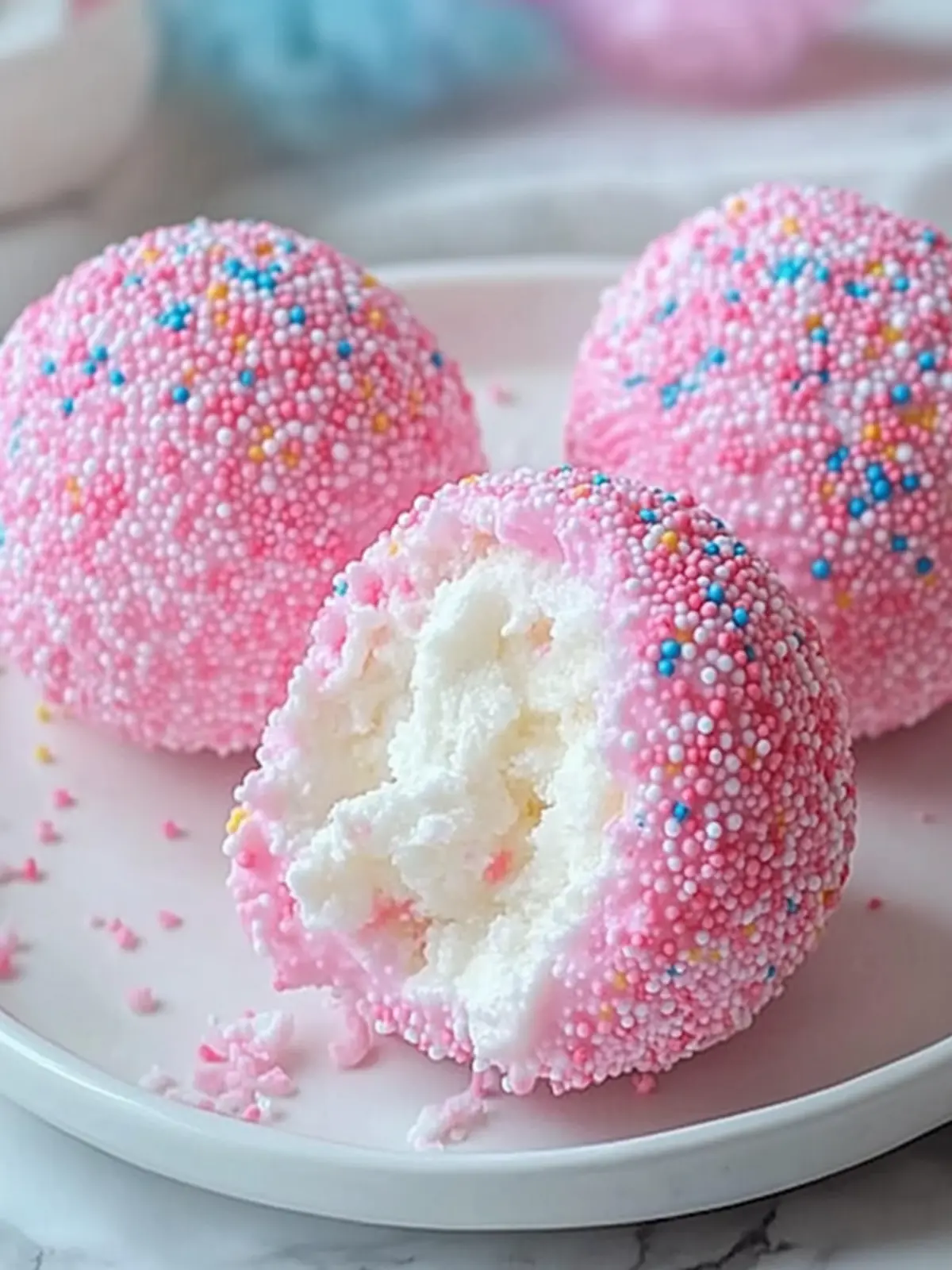 Crispy Cotton Candy Cheesecake Bombs that Wow Every Bite 4 Cotton Candy Cheesecake Bombs