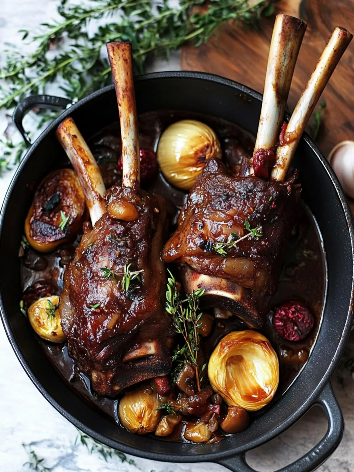 Braised Lamb Shanks with Sweet Dried Fruit Bliss 4 Braised Lamb Shanks