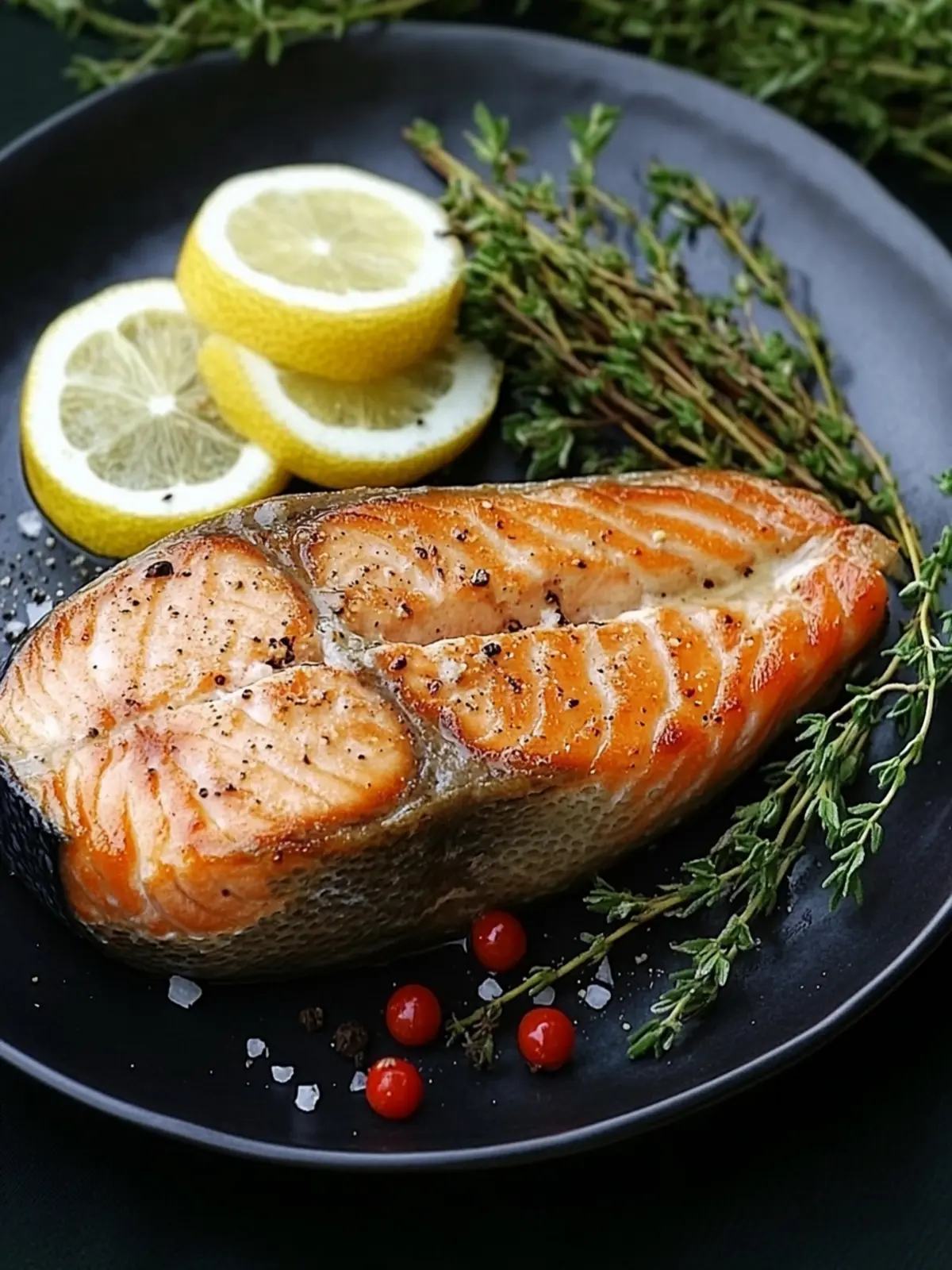 Savory Salmon Steaks with Zesty Lemon Butter Bliss 2 Salmon Steaks