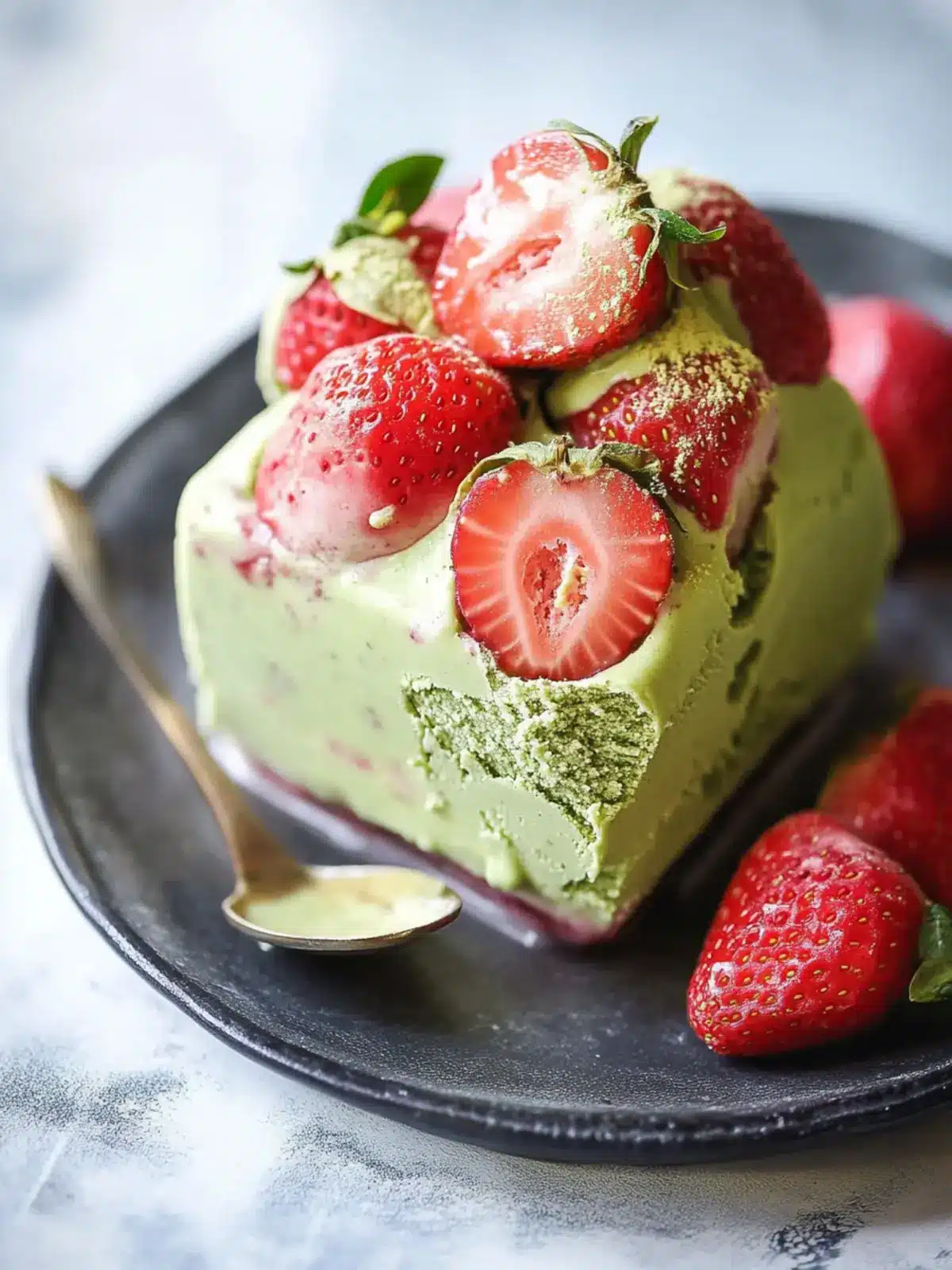Strawberry Matcha Semifreddo: Chill Out with This No-Churn Delight 3 Strawberry Matcha Semifreddo